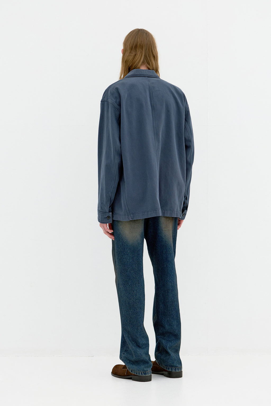 Coor - Dyed Moleskin Chore Jacket (Grayish Blue) product image 4 | TRAB K-Fashion Australia