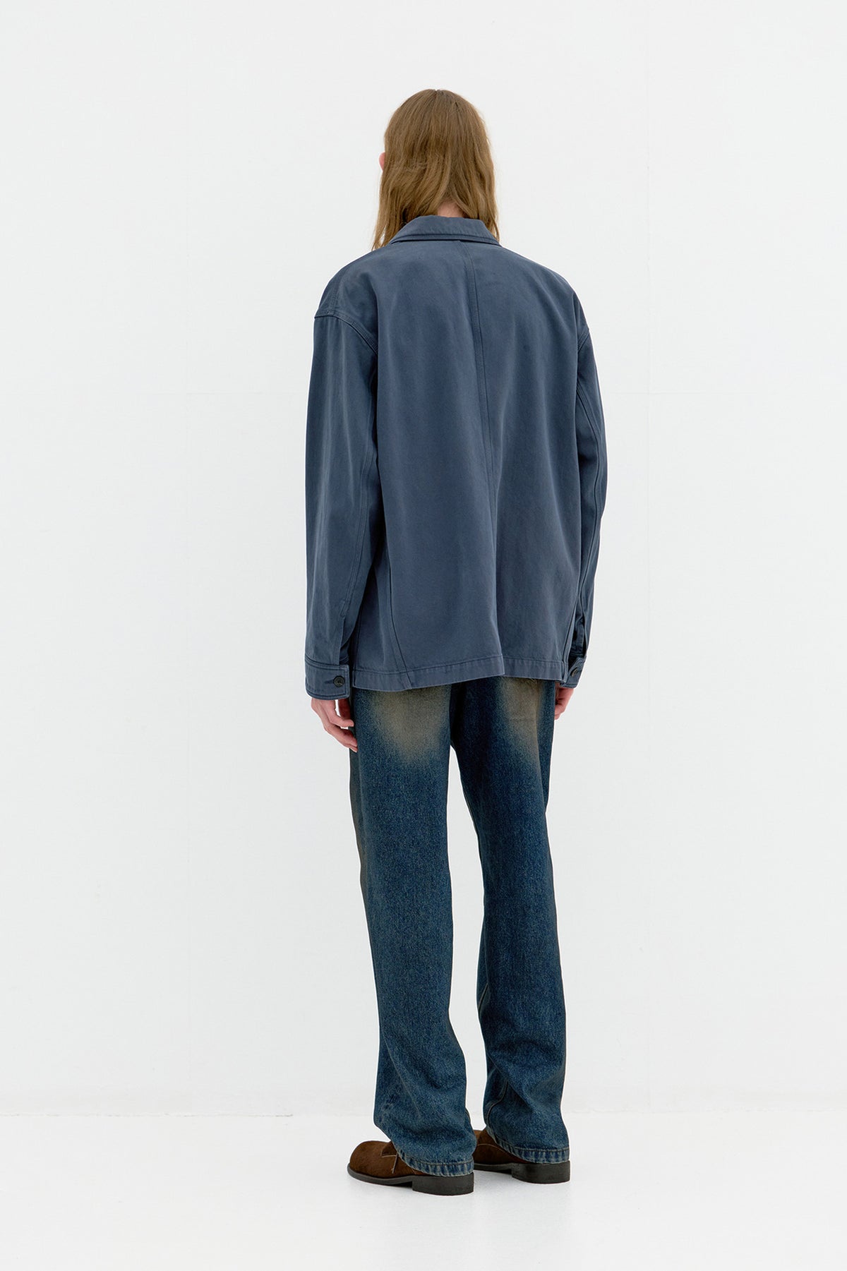 Coor - Dyed Moleskin Chore Jacket (Grayish Blue) product image 4 | TRAB K-Fashion Australia