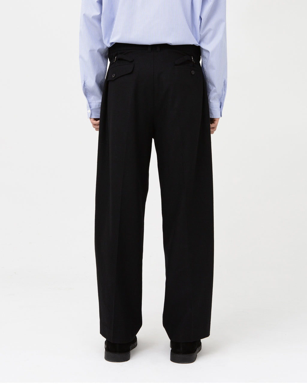 Brownyard - Pure Wool Two Tuck Pants (Black) product image 2 | TRAB K-Fashion Australia