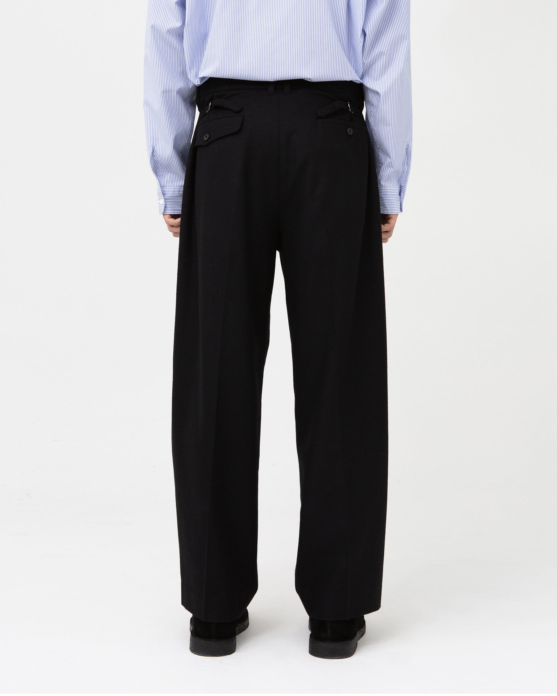 Brownyard - Pure Wool Two Tuck Pants (Black) product image 2 | TRAB K-Fashion Australia