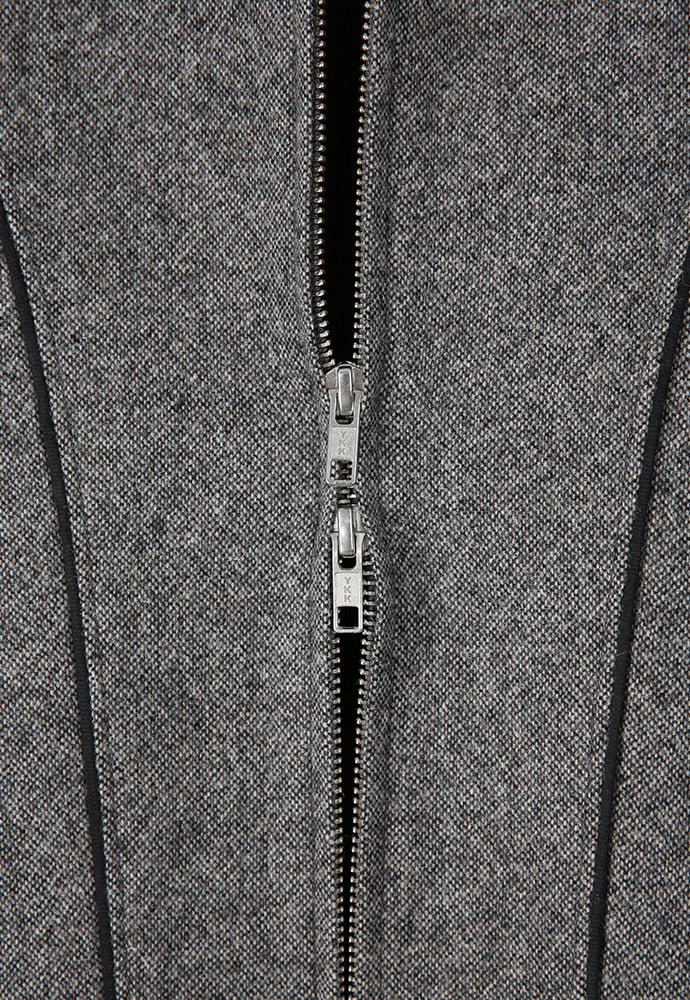 Tonywack - Caviar Wool Flannel Piping Western Jacket (Tweed Grey) product image 11 | TRAB K-Fashion Australia