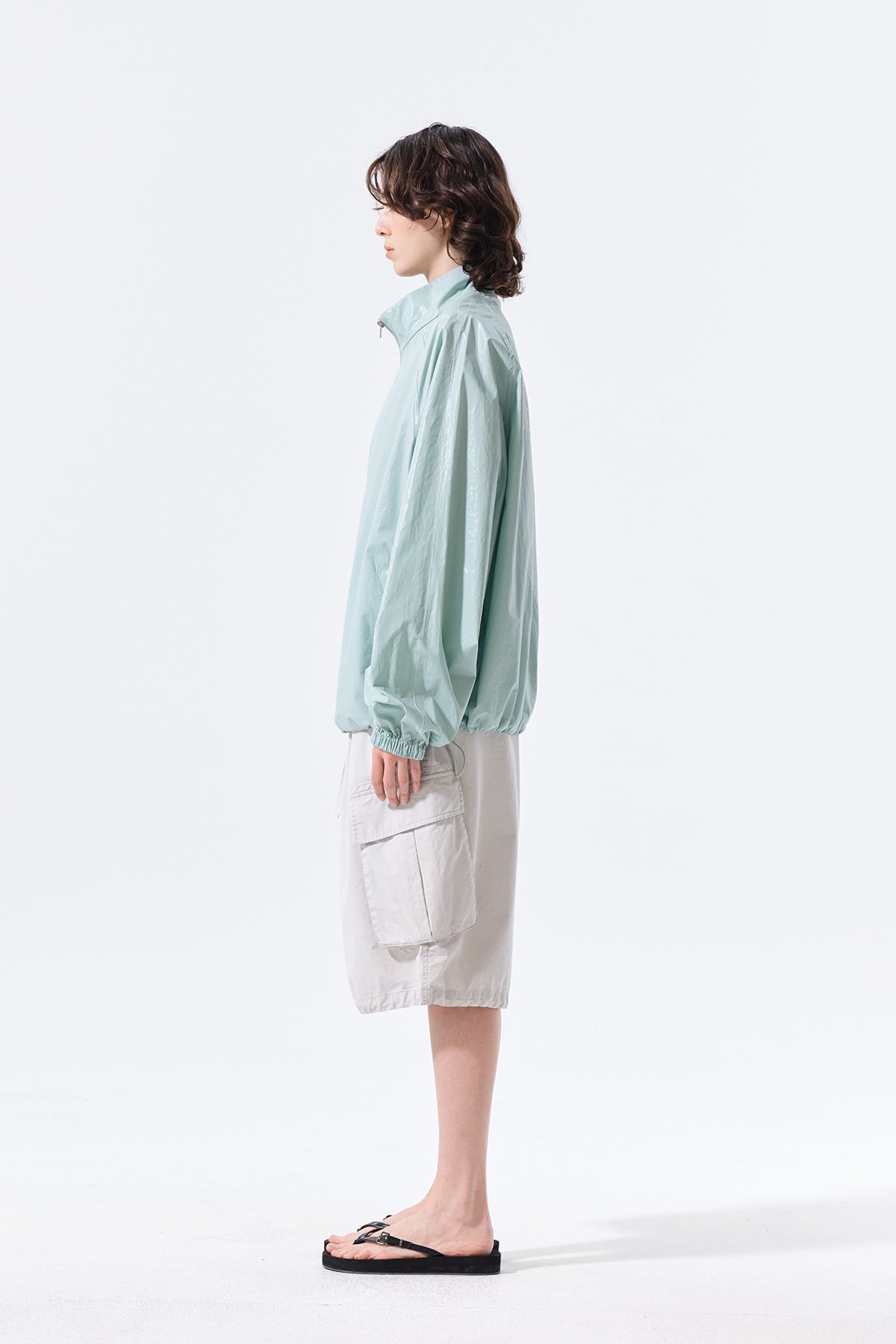 Matin Kim - Matin Kim Logo Coating Jumper (Mint) product image 6 | TRAB K-Fashion Australia