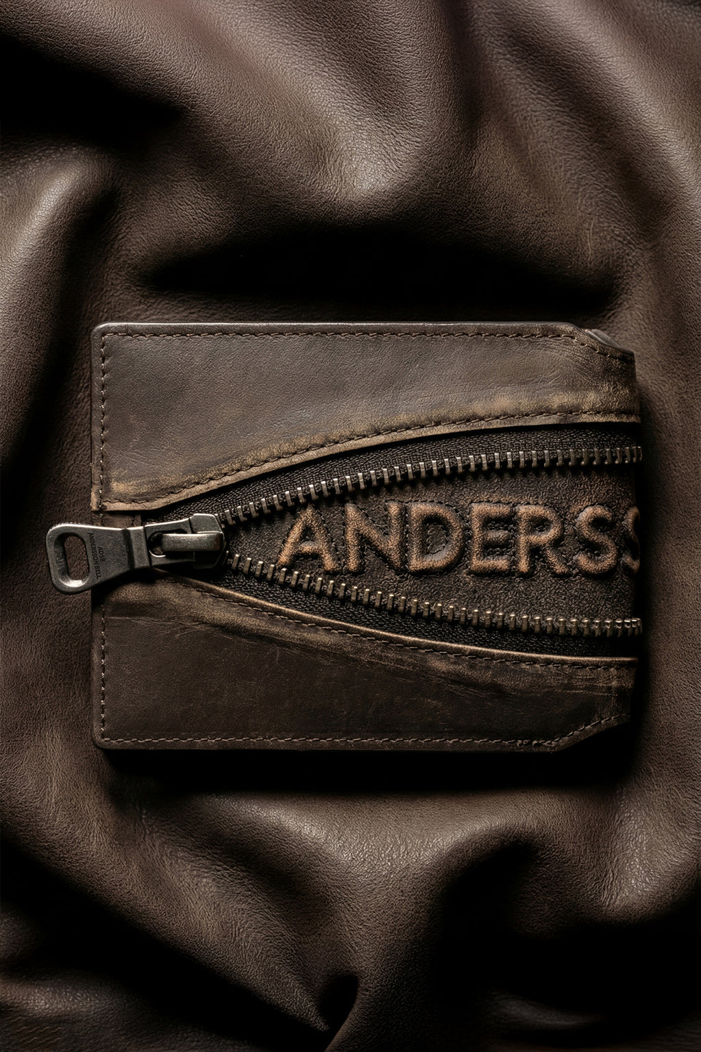 Andersson Bell - Brown Leather Zip Wallet (Brown) product image 4 | TRAB K-Fashion Australia
