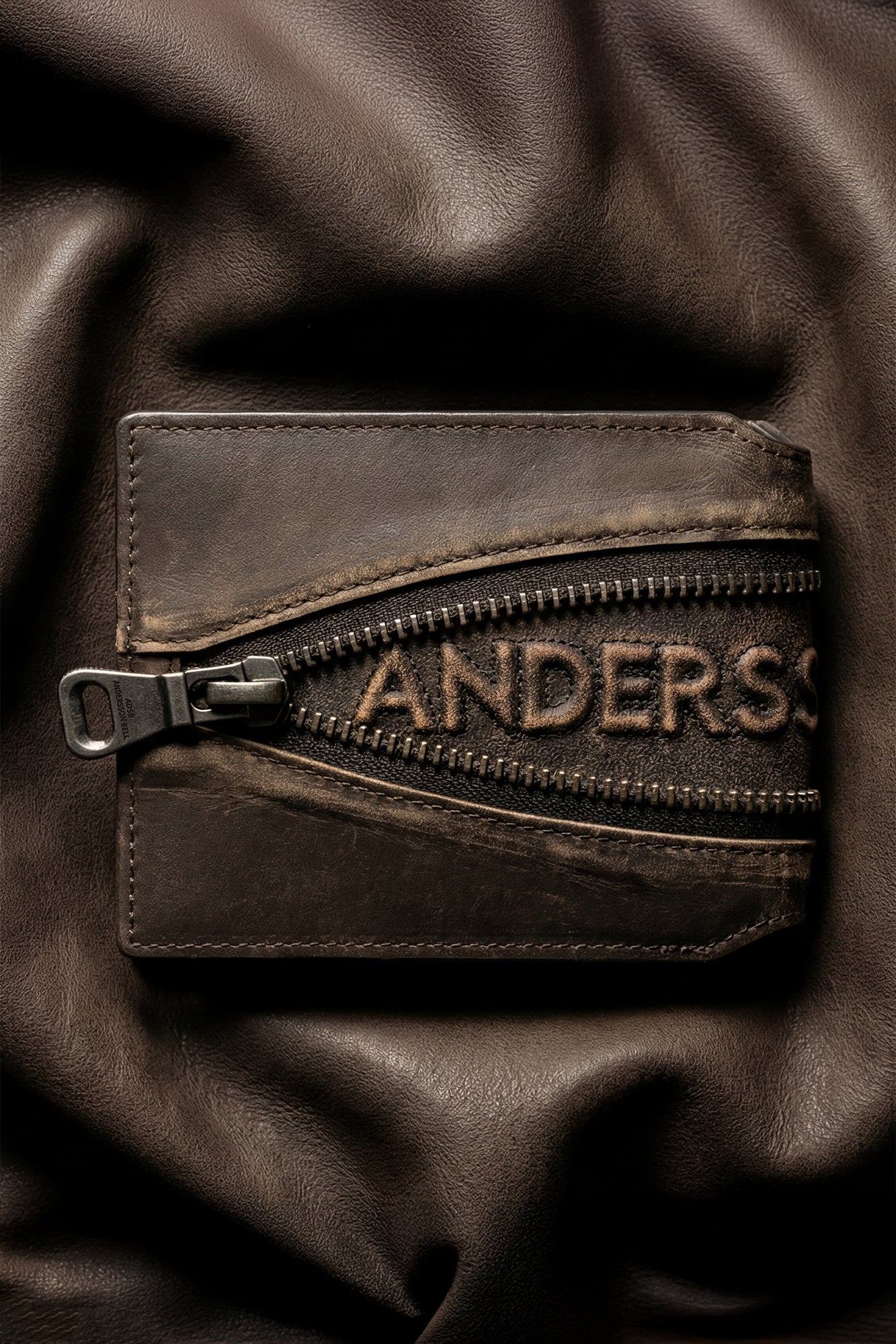 Andersson Bell - Brown Leather Zip Wallet (Brown) product image 4 | TRAB K-Fashion Australia