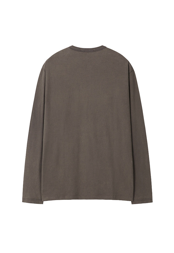 Art if acts - Garment Dyed Henley Long Sleeve (Charcoal) product image 7 | TRAB K-Fashion Australia