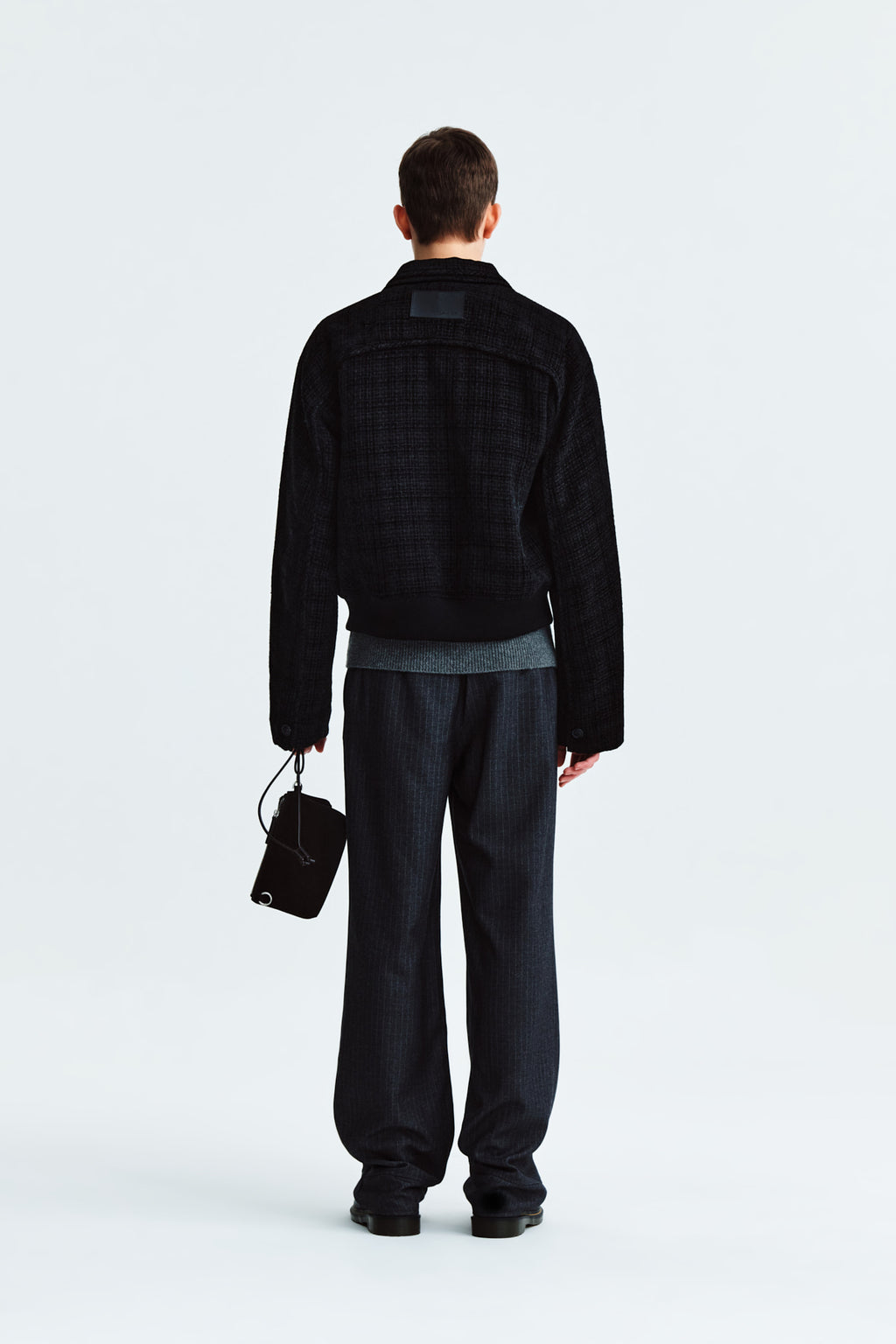 Matin Kim - Tweed Blouson Jumper (Black) product image 8 | TRAB K-Fashion Australia