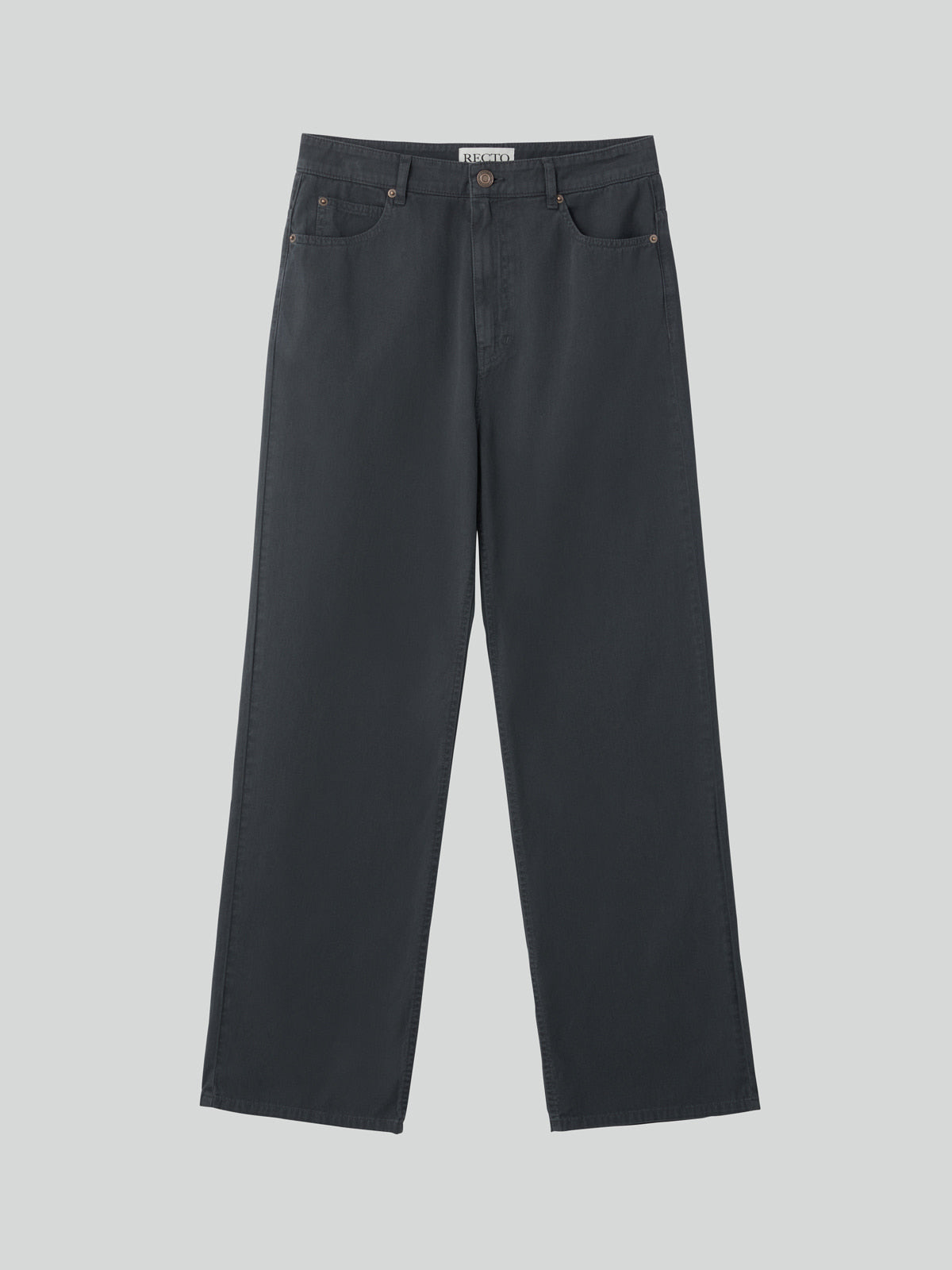 Recto - Loose Fit Washed Cotton Pants (Charcoal Grey) product image 4 | TRAB K-Fashion Australia