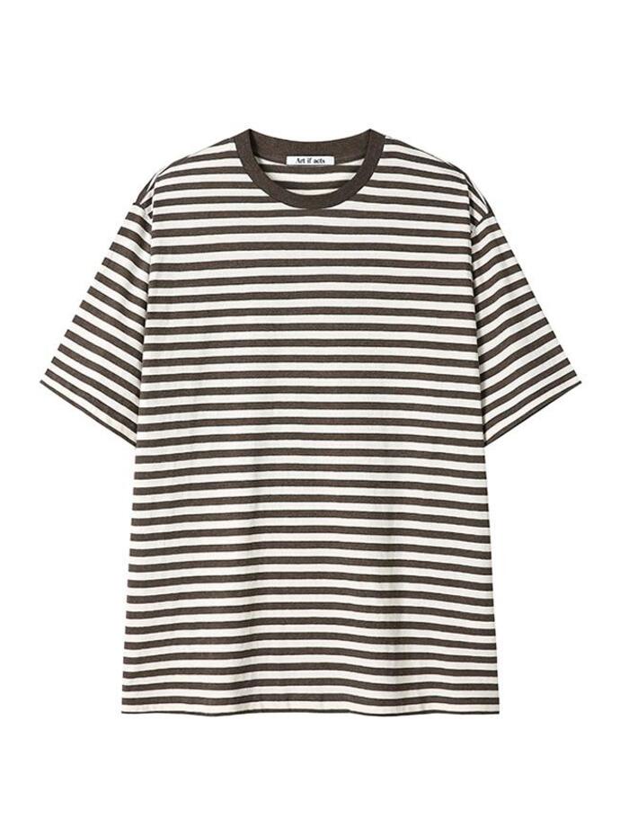 Art if acts - French Stripe S/S Tee (Vintage Brown) product image 8 | TRAB K-Fashion Australia
