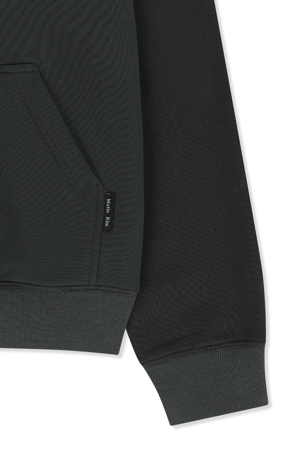Matin Kim - Color Block Logo Hoody Top (Black) product image 4 | TRAB K-Fashion Australia