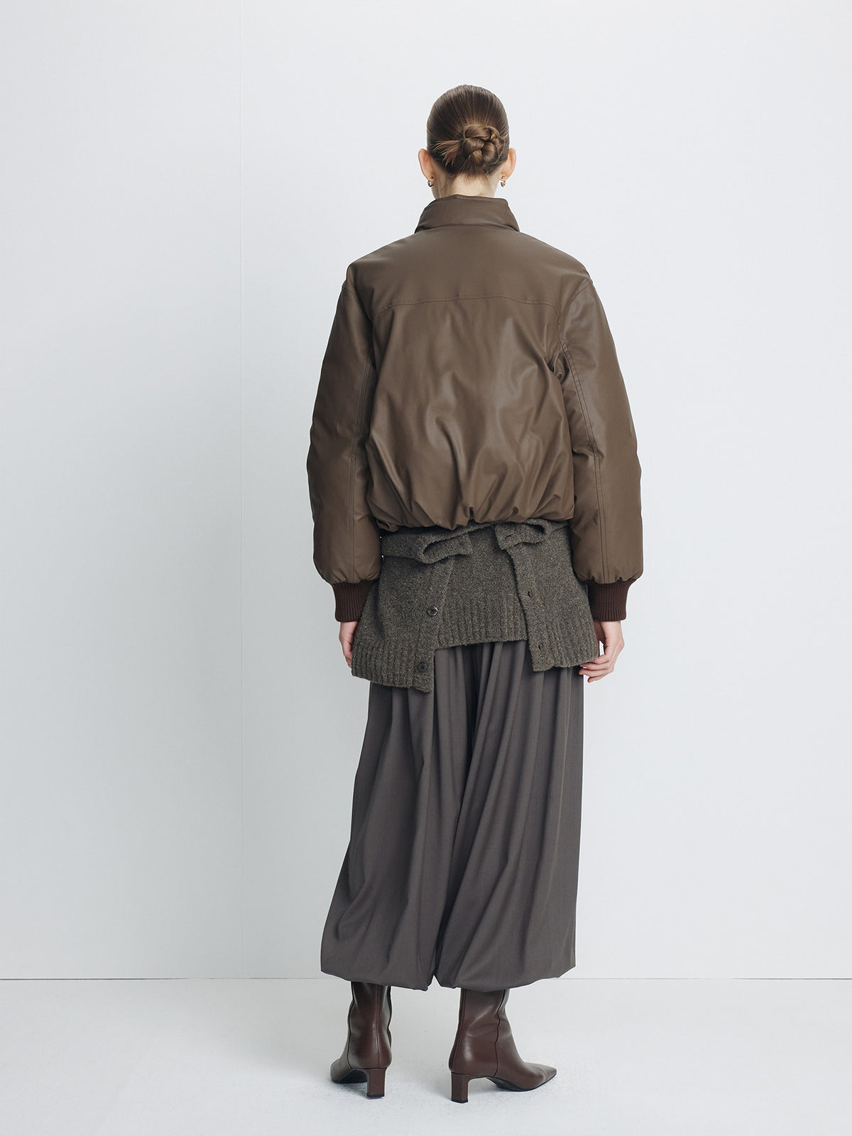 Tonywack - Cropped Padded Jacket (Brown) product image 3 | TRAB K-Fashion Australia