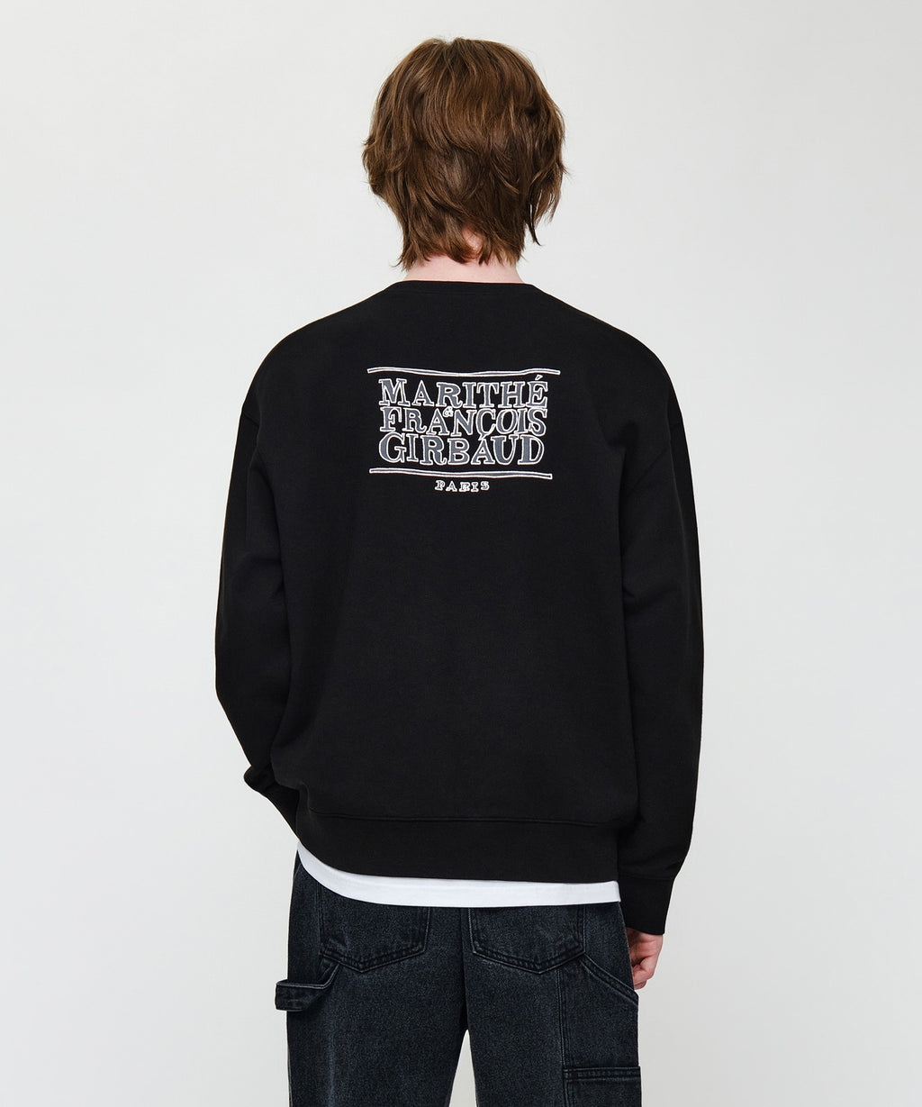 Marithe & Francois Girbaud - Doodle Classic Logo Oversized Sweatshirt (Black) product image 1 | TRAB K-Fashion Australia
