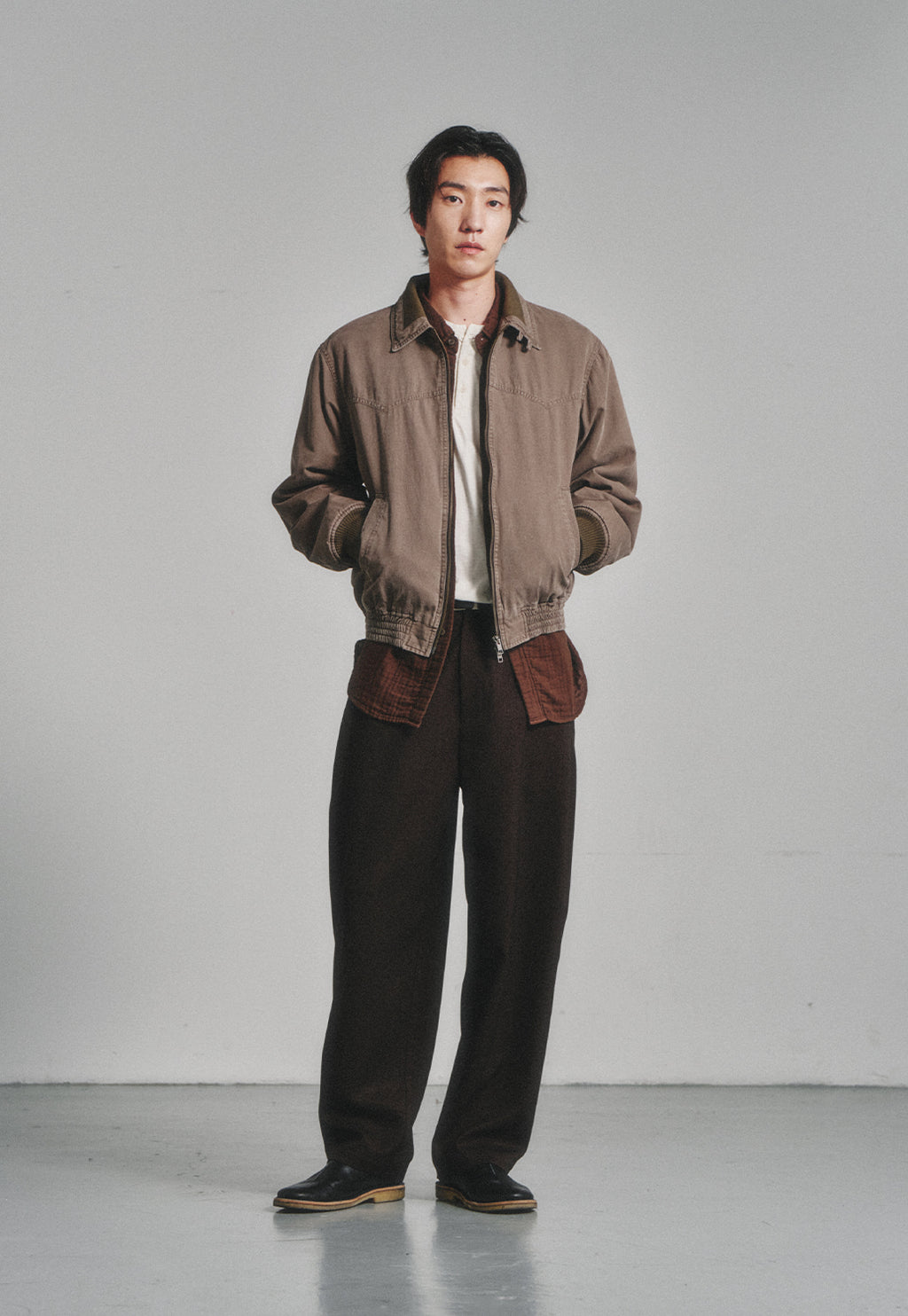 Art if acts - Sherpa Western Bomber Jacket (Moss Grey) product image 5 | TRAB K-Fashion Australia