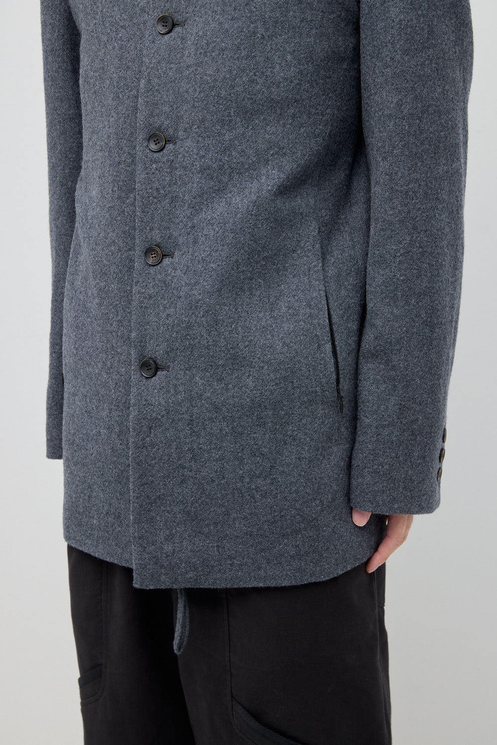 Hatchingroom - Stand Collar Coat (Charcoal) product image 8 | TRAB K-Fashion Australia