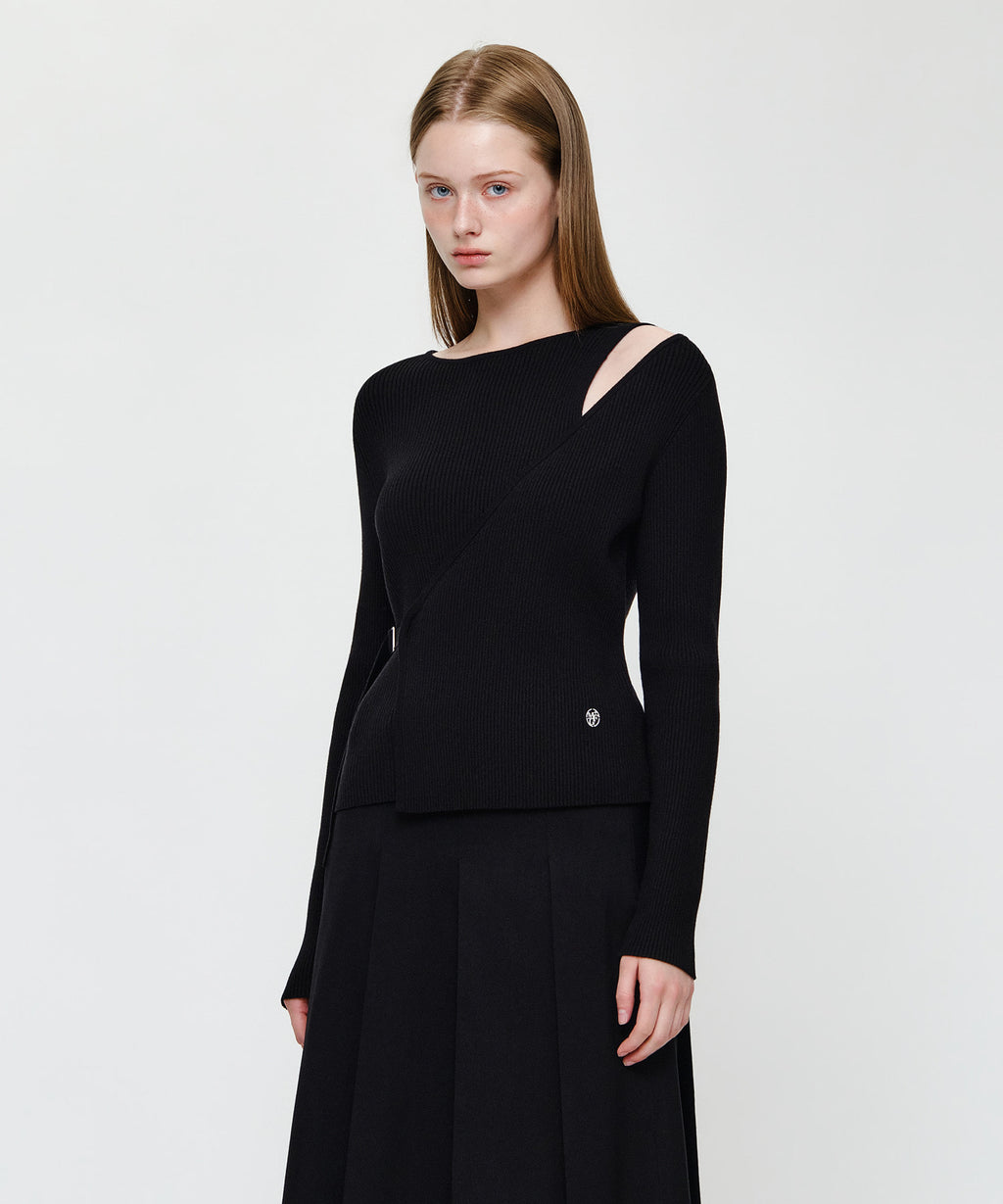 Marithe & Francois Girbaud - Wrap Knit (Black) product image 2 | TRAB K-Fashion Australia