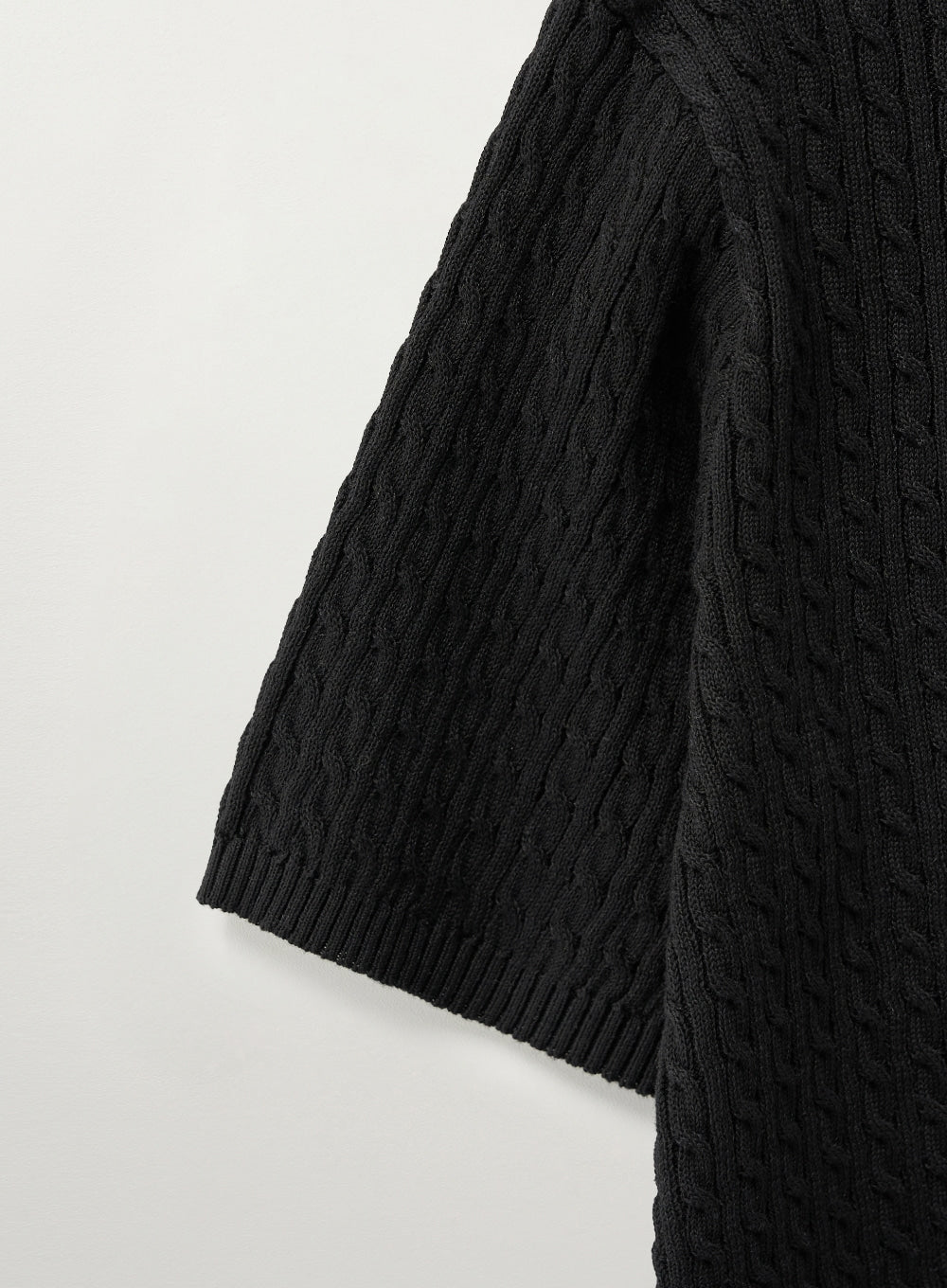 Satur - (W) Cable Knit Half Cardigan (Black) product image 5 | TRAB K-Fashion Australia