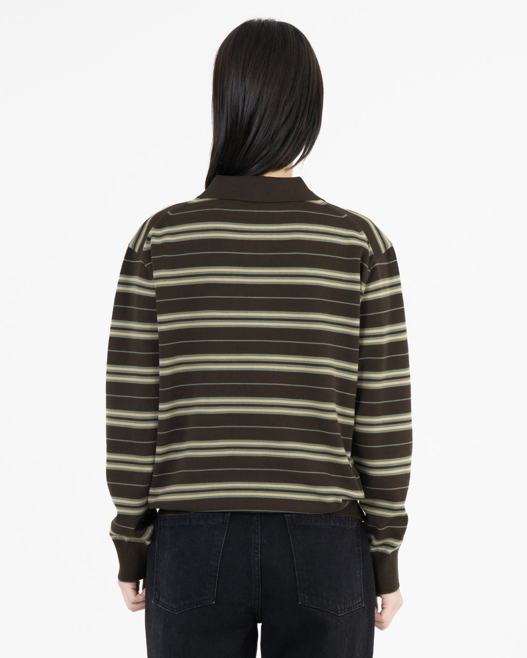 Brownyard - Stripe Knit Pique (Brown) product image 4 | TRAB K-Fashion Australia