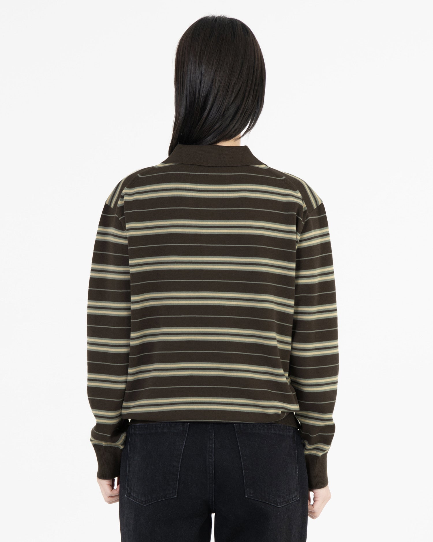 Brownyard - Stripe Knit Pique (Brown) product image 4 | TRAB K-Fashion Australia