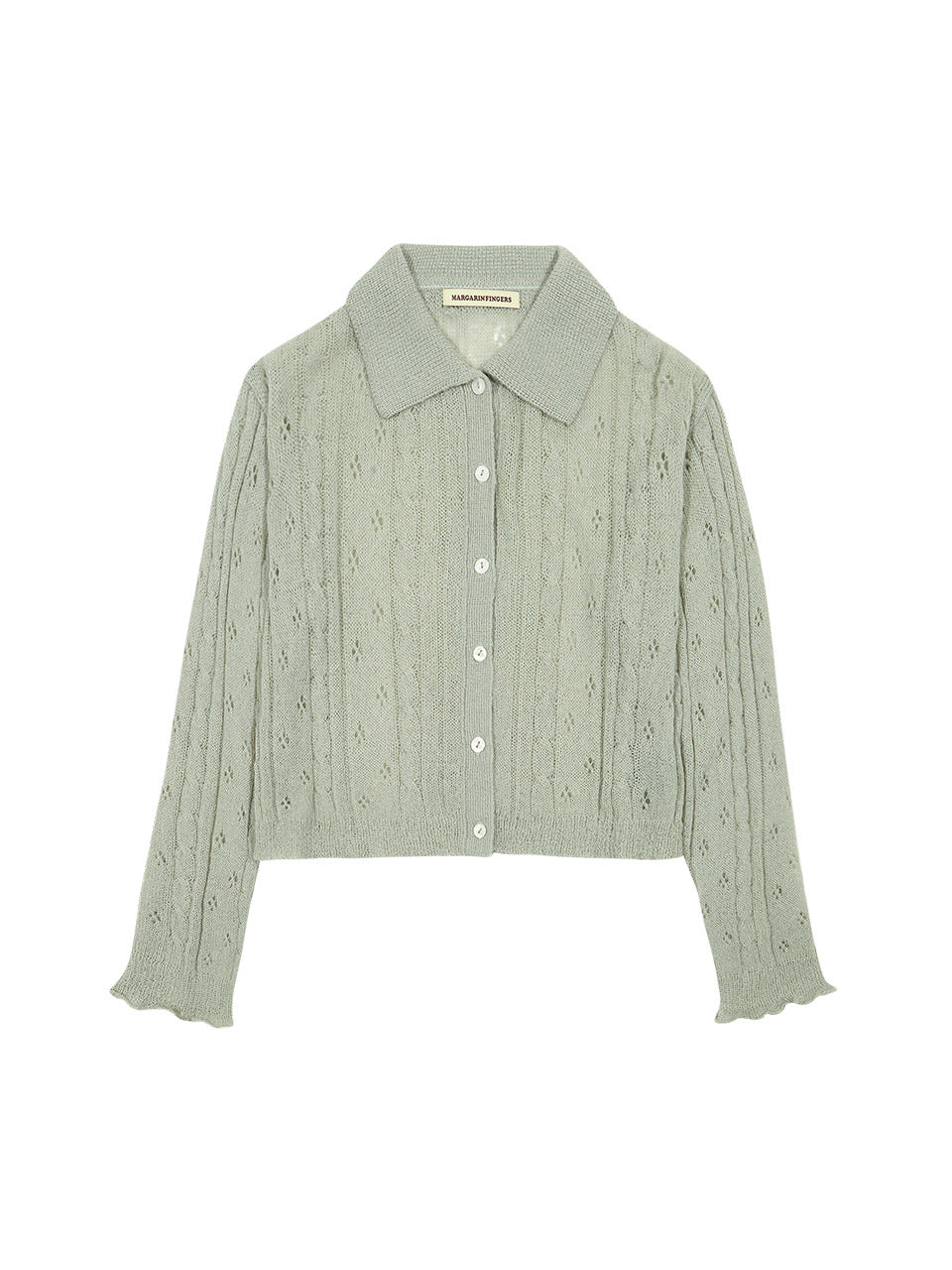 Margarin Fingers - Collar Mohair Cardigan (Mint) product image 2 | TRAB K-Fashion Australia