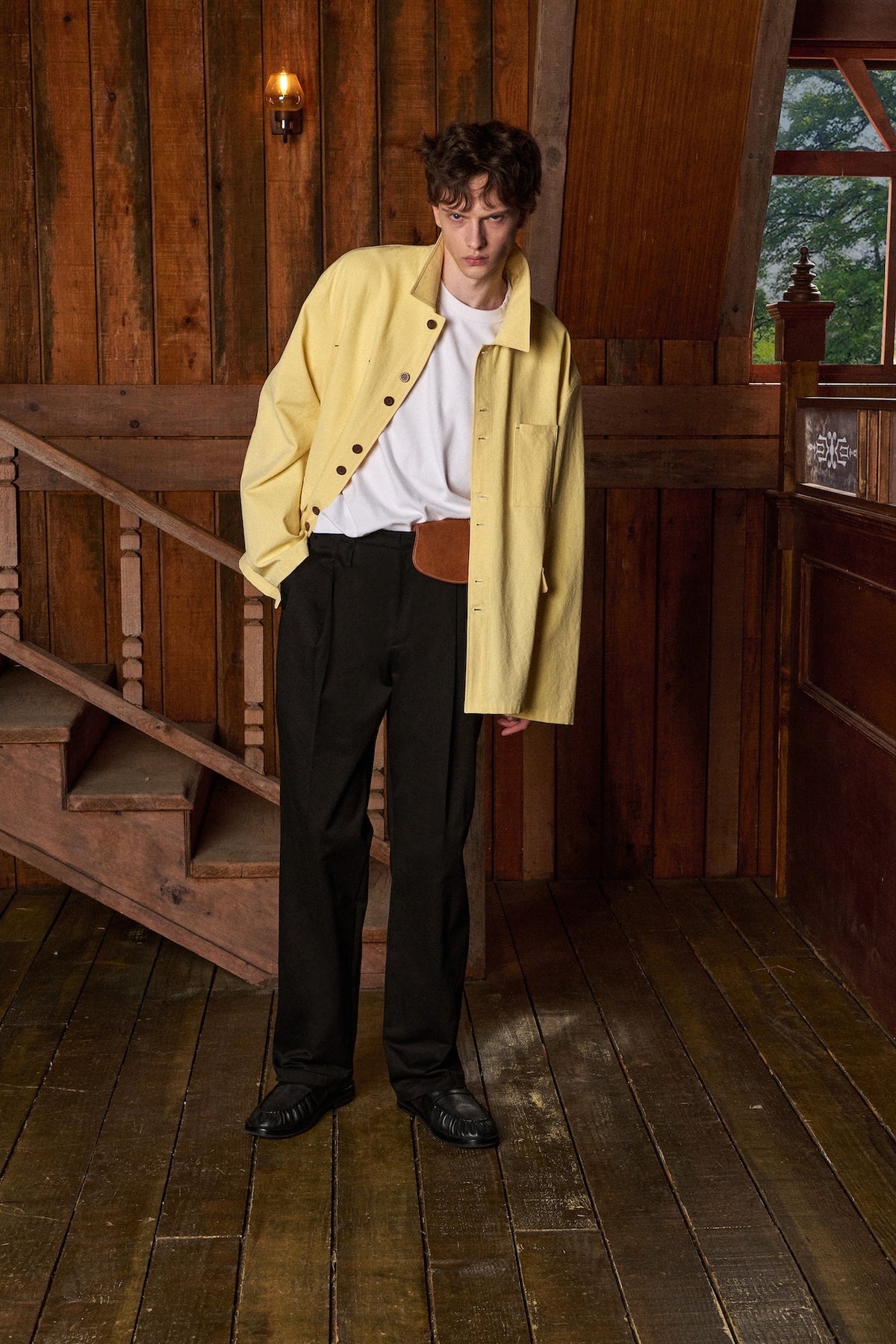 STU - Arch Pleat Cotton Pants (Black) product image 9 | TRAB K-Fashion Australia