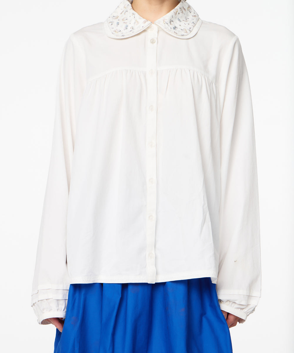 Coyseio - Graphic Round Collar Shirt (White) product image 7 | TRAB K-Fashion Australia