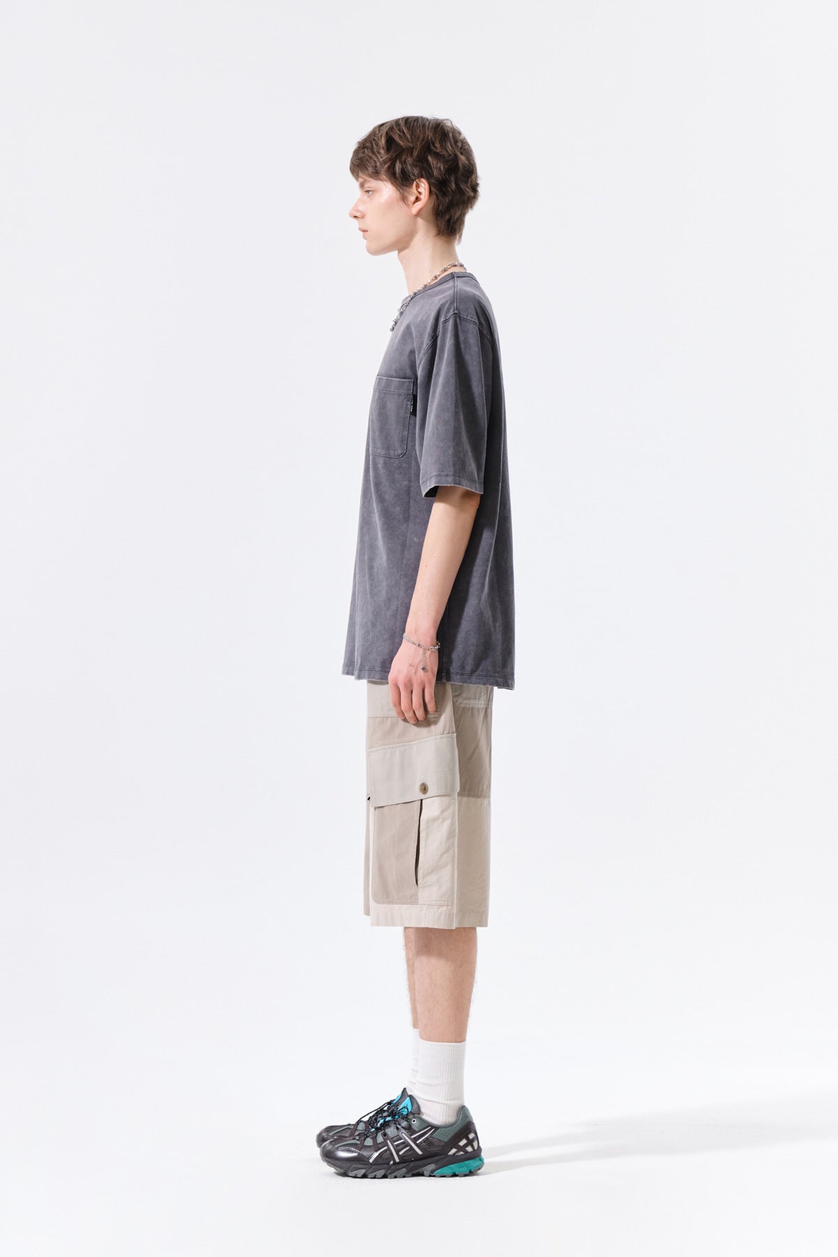 Matin Kim - Vintage Washed Pocket Top (Charcoal) product image 7 | TRAB K-Fashion Australia