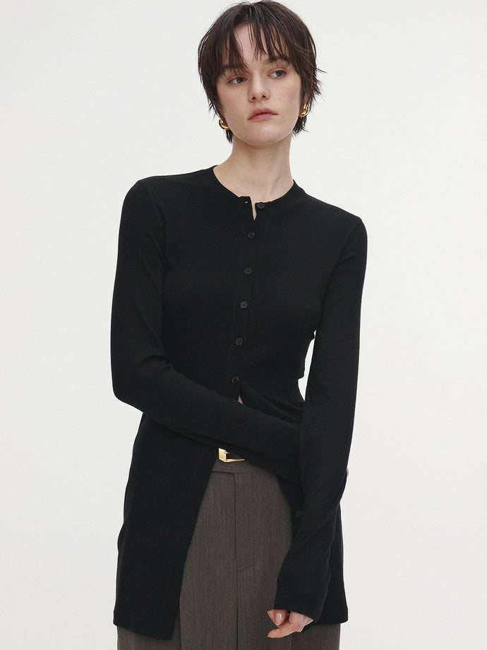 Tonywack - Ribbed Button Dress (Black) product image 2 | TRAB K-Fashion Australia