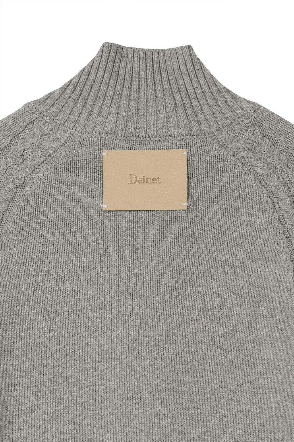 Deinet - High-Neck Stud Knit Outer (Melange Grey) product image 16 | TRAB K-Fashion Australia