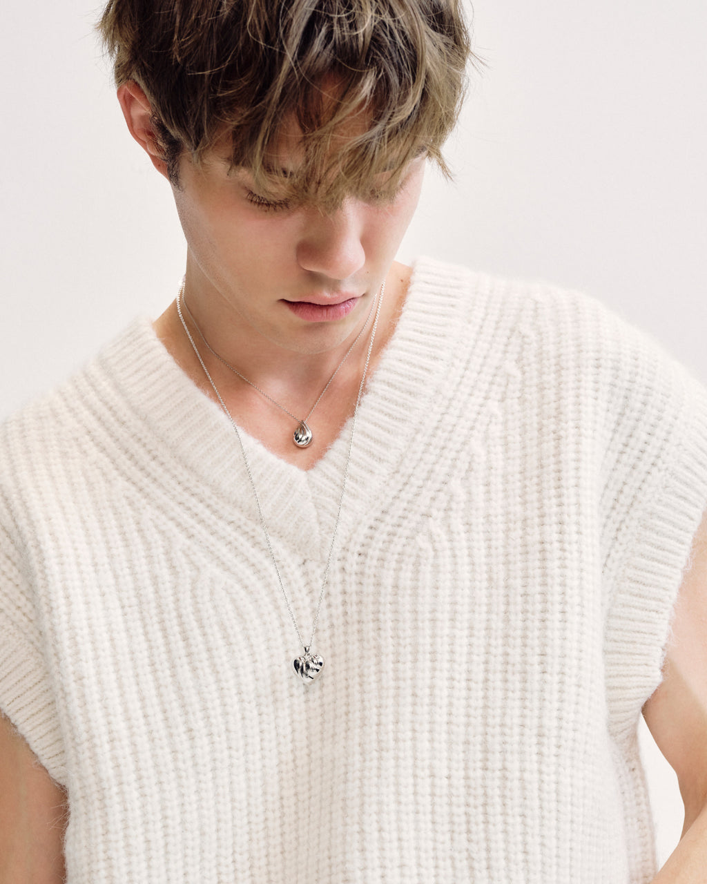 Numbering - Wavy Teardrop Pendant Necklace #7767 product image 6 | TRAB K-Fashion Australia