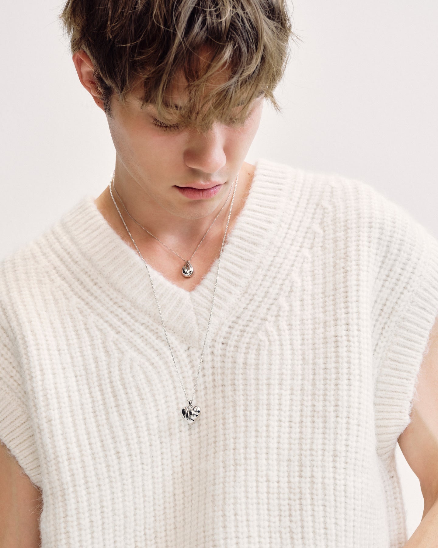 Numbering - Wavy Teardrop Pendant Necklace #7767 product image 6 | TRAB K-Fashion Australia