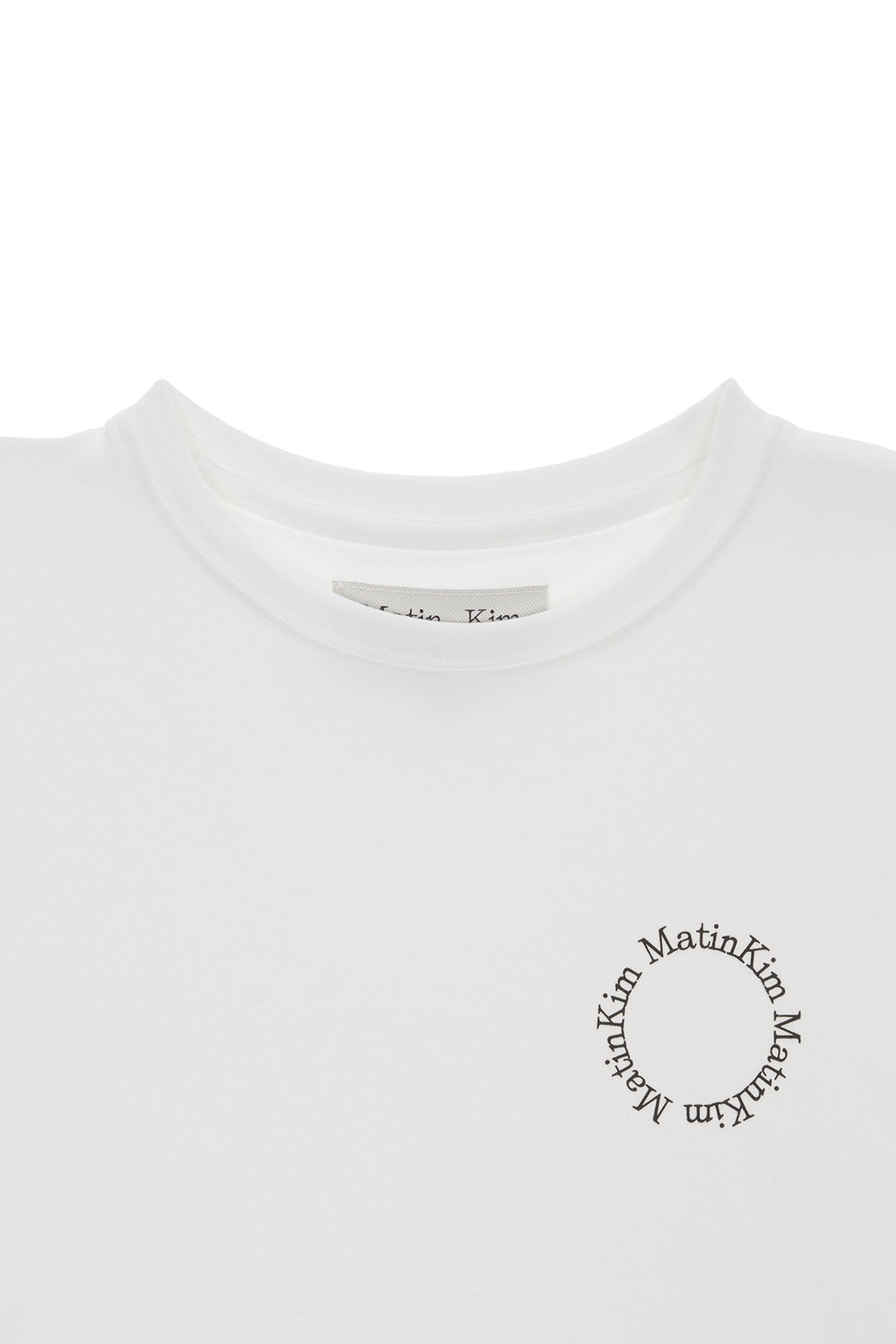 Matin Kim - Matin Circle Logo Crop Top (White) product image 3 | TRAB K-Fashion Australia