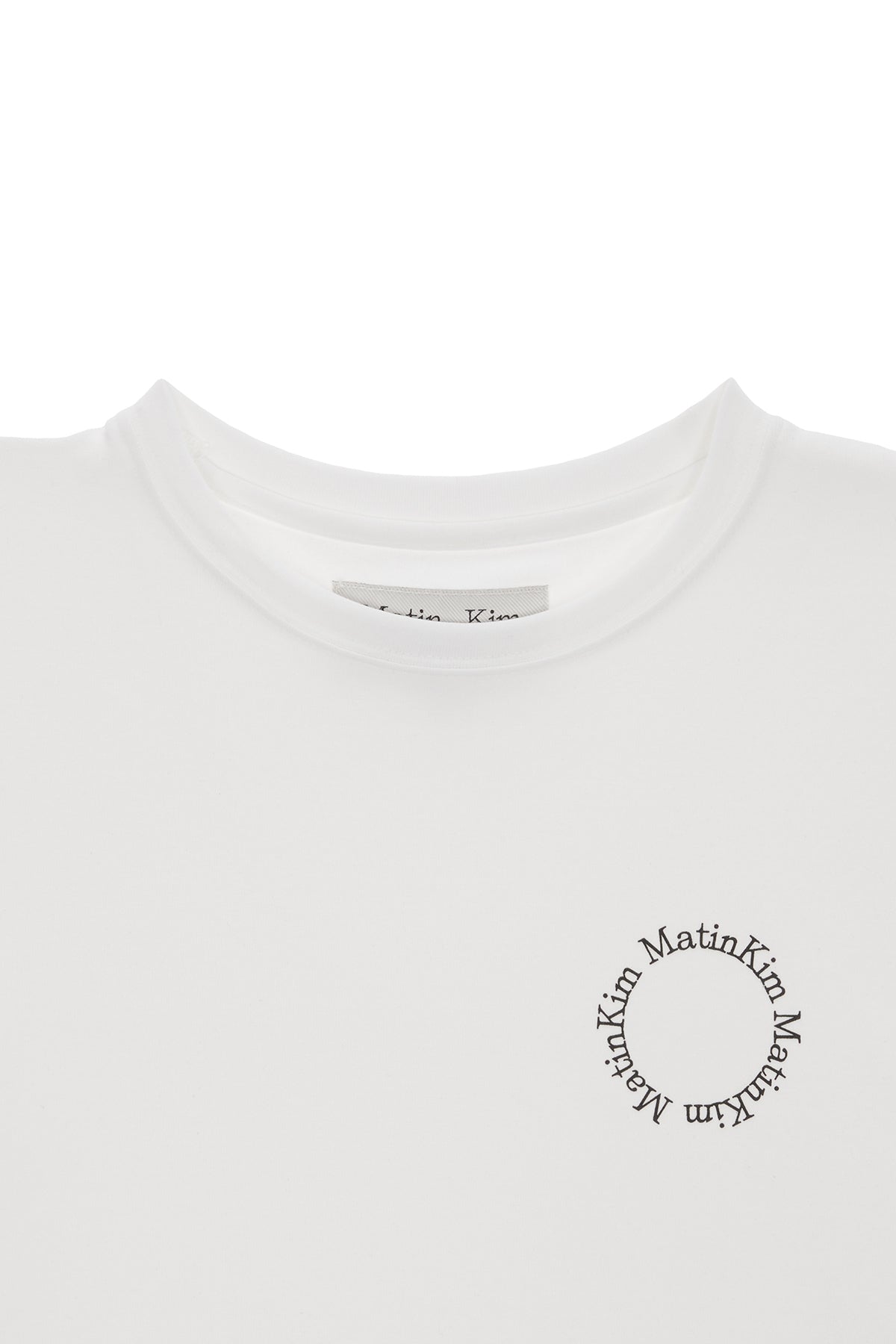Matin Kim - Matin Circle Logo Crop Top (White) product image 3 | TRAB K-Fashion Australia