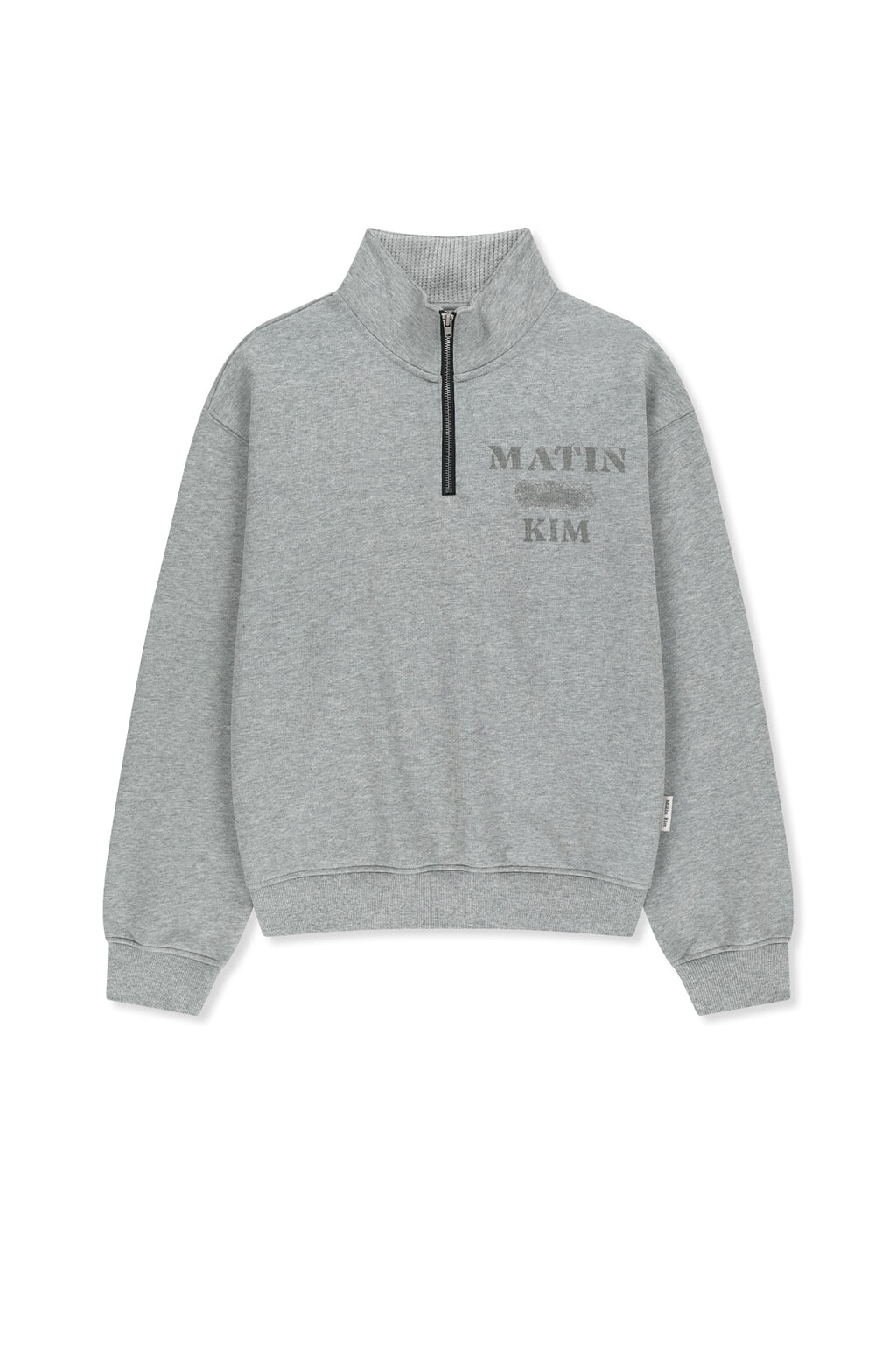 Matin Kim - Matin Logo Quarter Zip Up (Grey) product image 12 | TRAB K-Fashion Australia