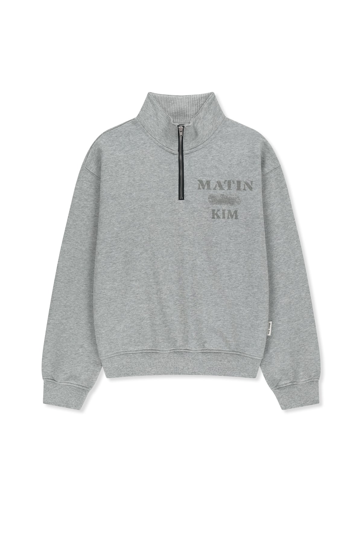 Matin Kim - Matin Logo Quarter Zip Up (Grey) product image 12 | TRAB K-Fashion Australia