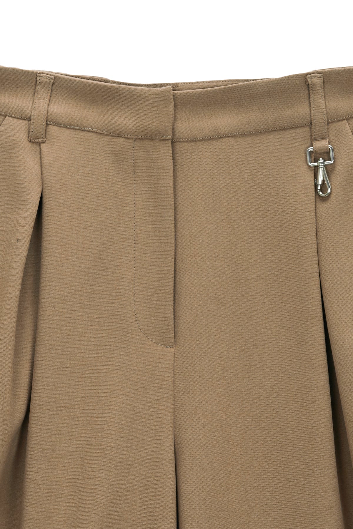 Matin Kim - Tuck Pocket Point Wide Pants (Dark Beige) product image 3 | TRAB K-Fashion Australia