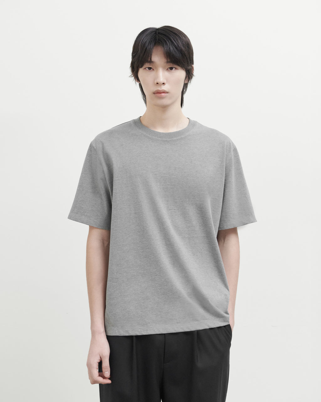 Brownyard - Waist Cut T Shirt (Grey) product image 1 | TRAB K-Fashion Australia
