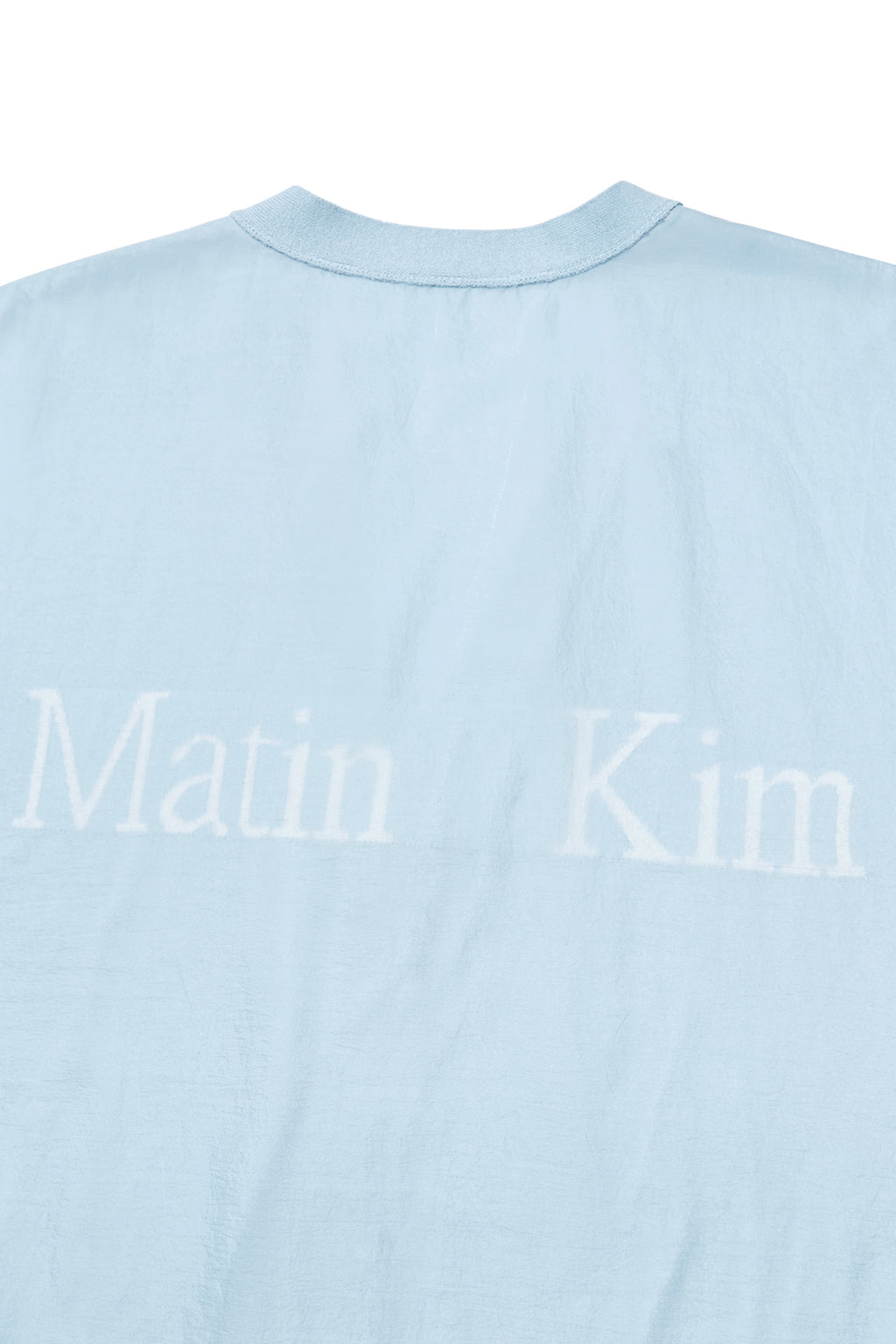 Matin Kim - Back Logo See Through Cardigan (Sky) product image 4 | TRAB K-Fashion Australia