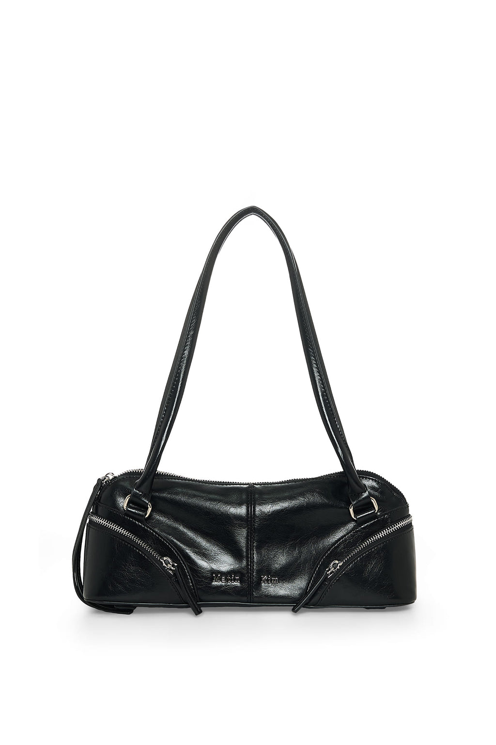 Matin Kim - Curve Zip Baguette Bag (Black) product image 1 | TRAB K-Fashion Australia