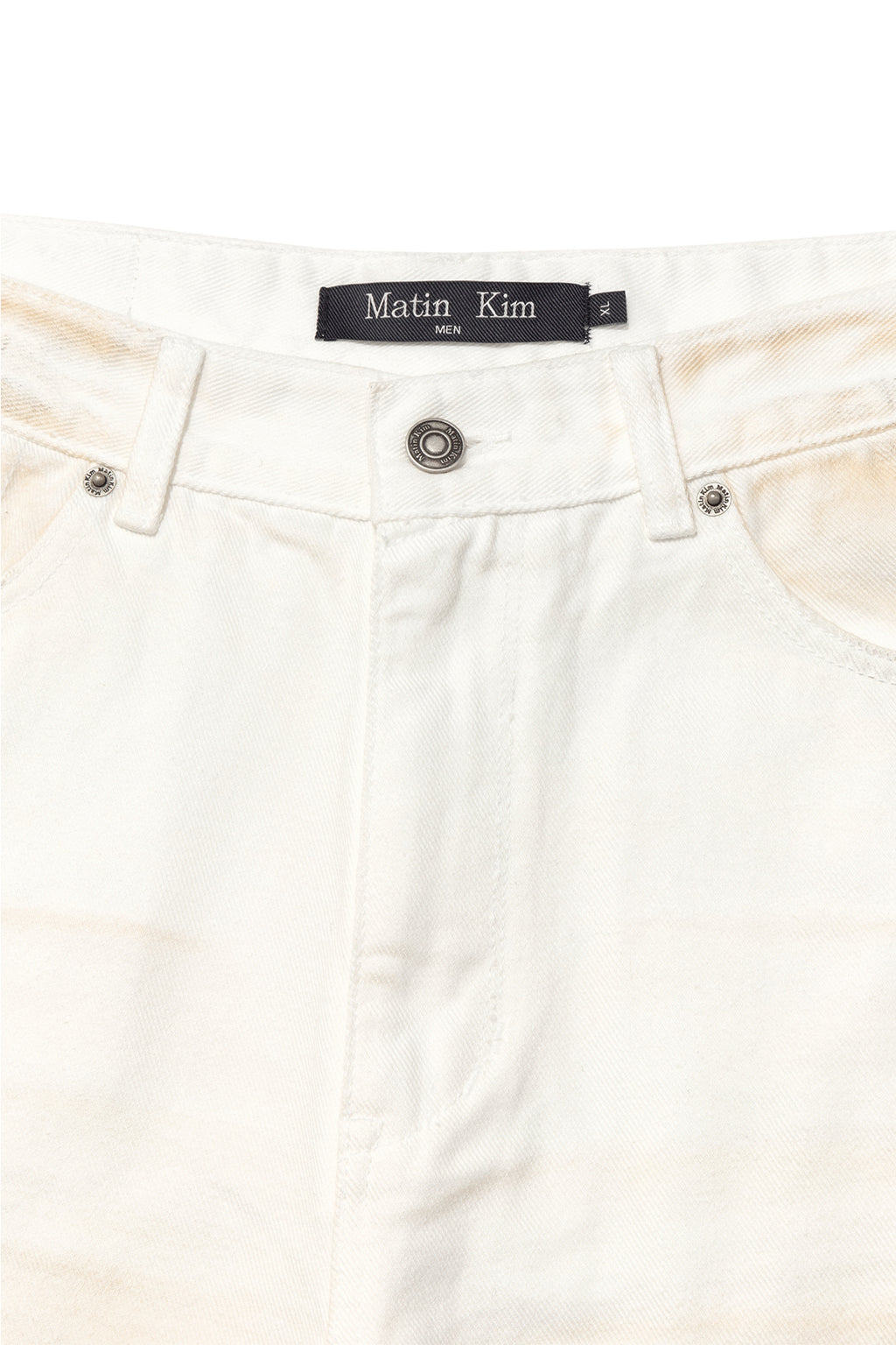 Matin Kim - Embo Washed Denim Pants (Ivory) product image 3 | TRAB K-Fashion Australia