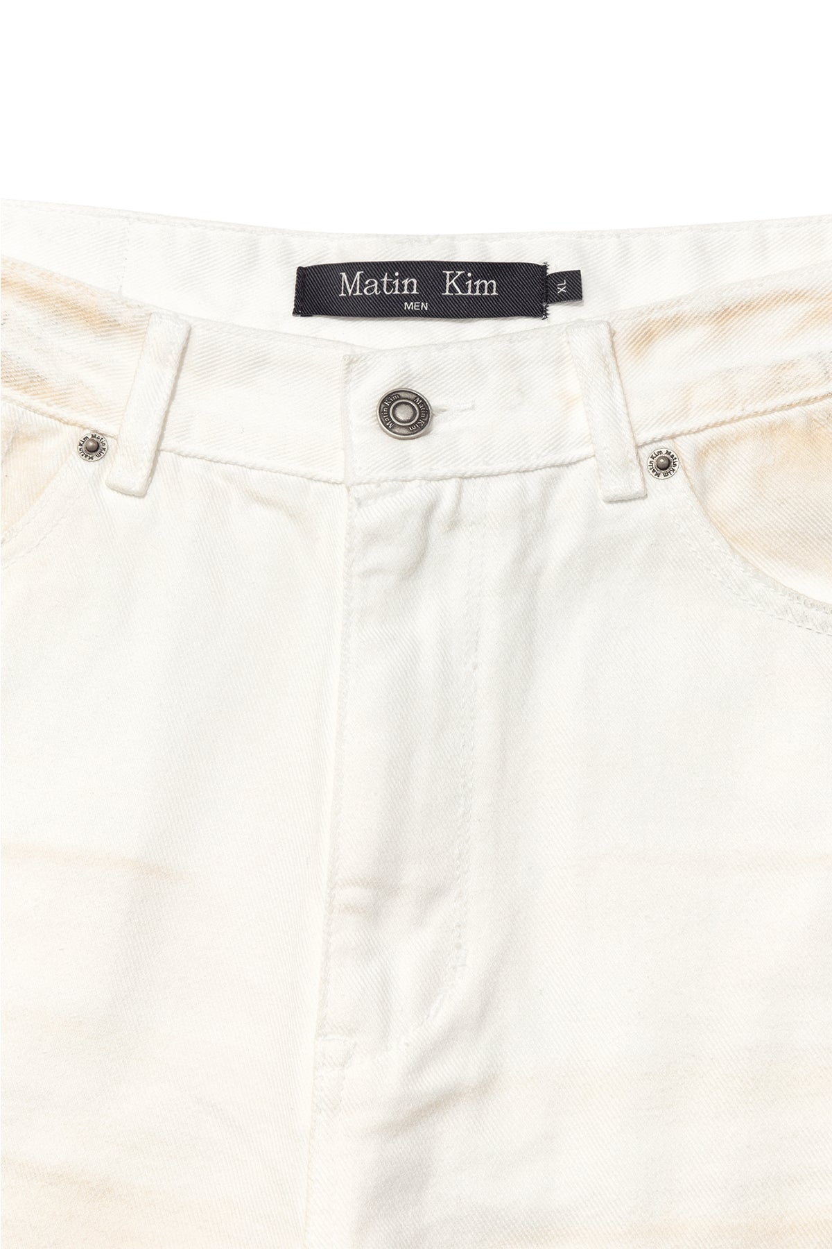 Matin Kim - Embo Washed Denim Pants (Ivory) product image 3 | TRAB K-Fashion Australia