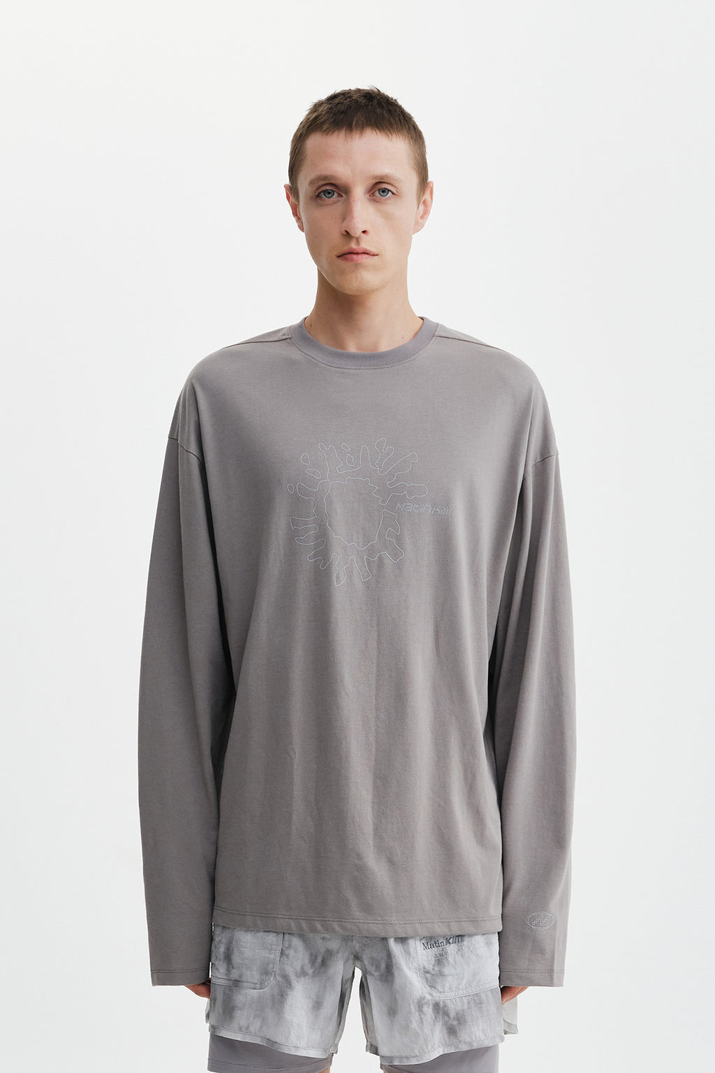 Matin Kim - Matin Pace Sunburst Graffiti Covered Top (Charcoal) product image 11 | TRAB K-Fashion Australia
