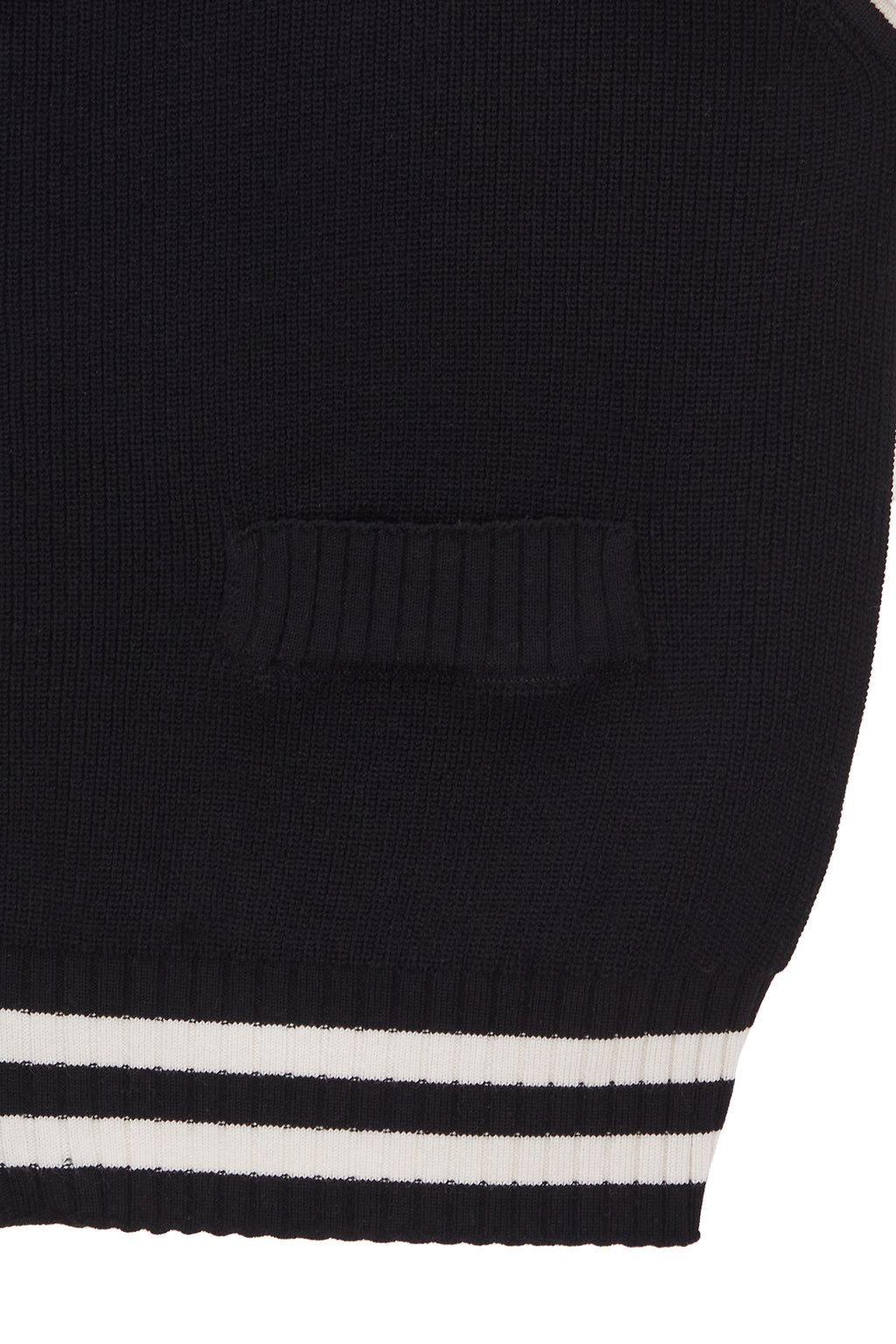 Matin Kim - Spell Point Stripe Knit Vest (Black) product image 4 | TRAB K-Fashion Australia