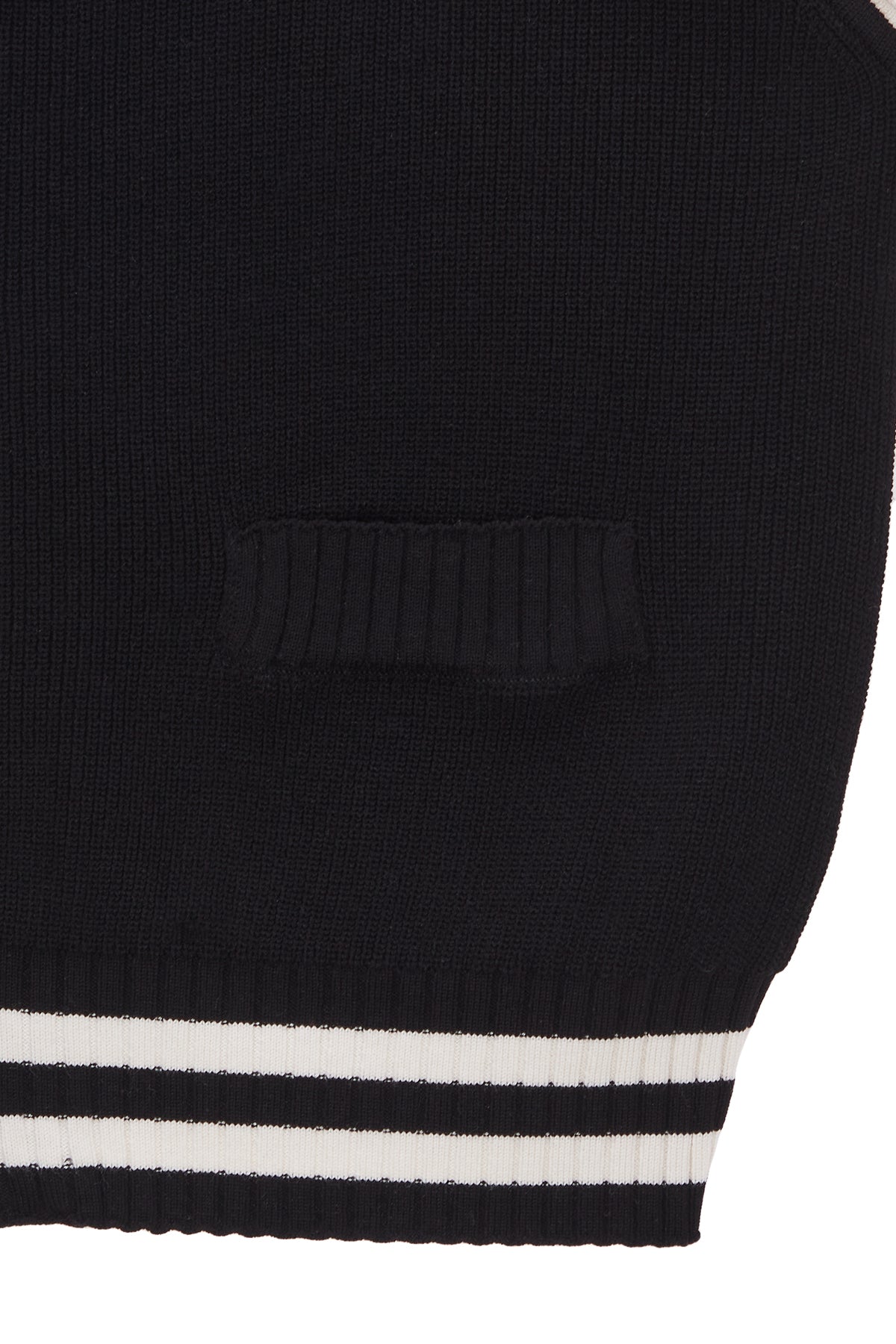 Matin Kim - Spell Point Stripe Knit Vest (Black) product image 4 | TRAB K-Fashion Australia