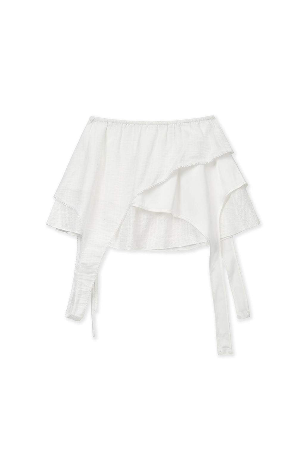 Matin Kim - Multi Panel Layered Skirt (White) product image 2 | TRAB K-Fashion Australia