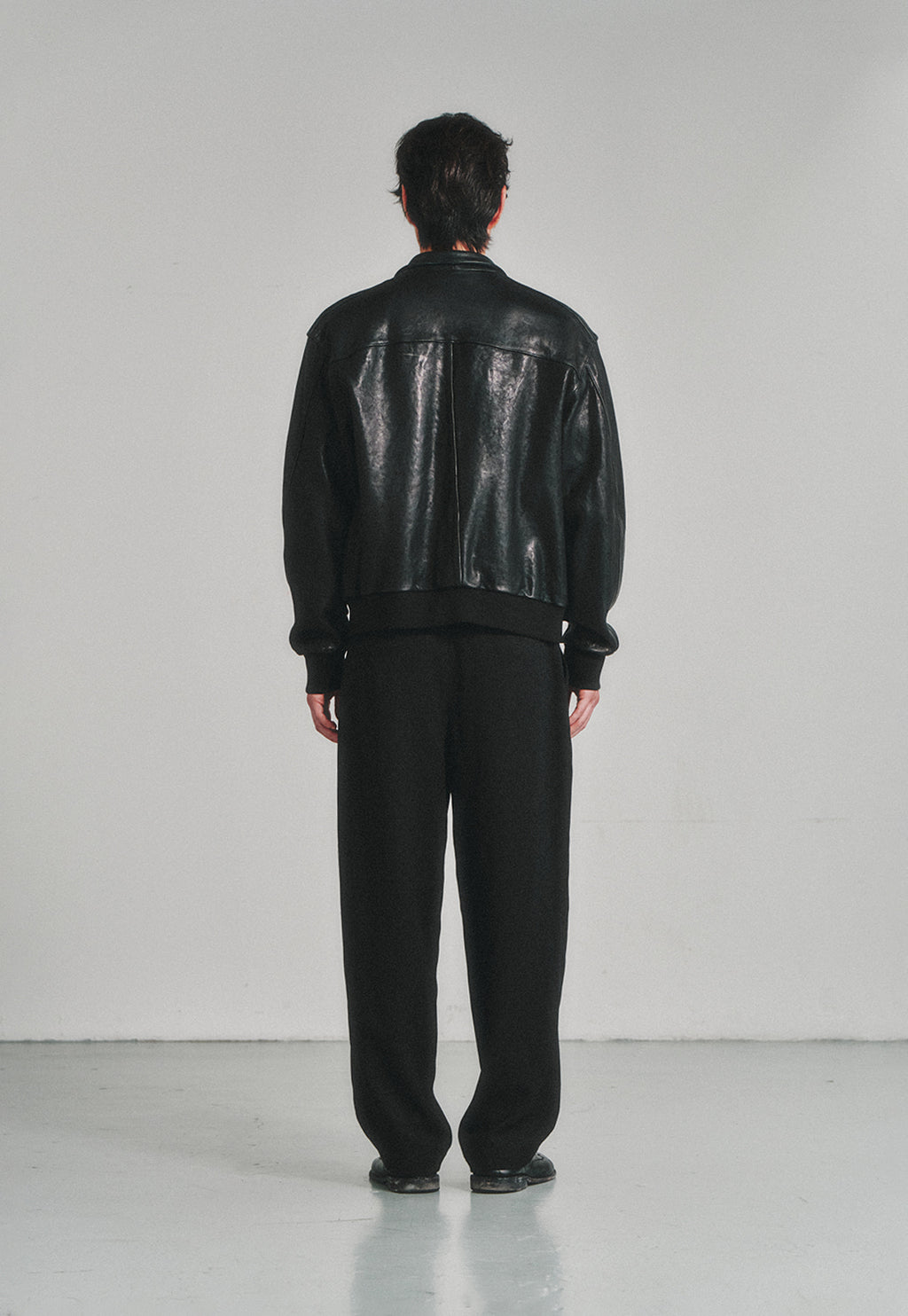 Art if acts - Washed Lambskin Leather A2 Jacket (Black) product image 3 | TRAB K-Fashion Australia