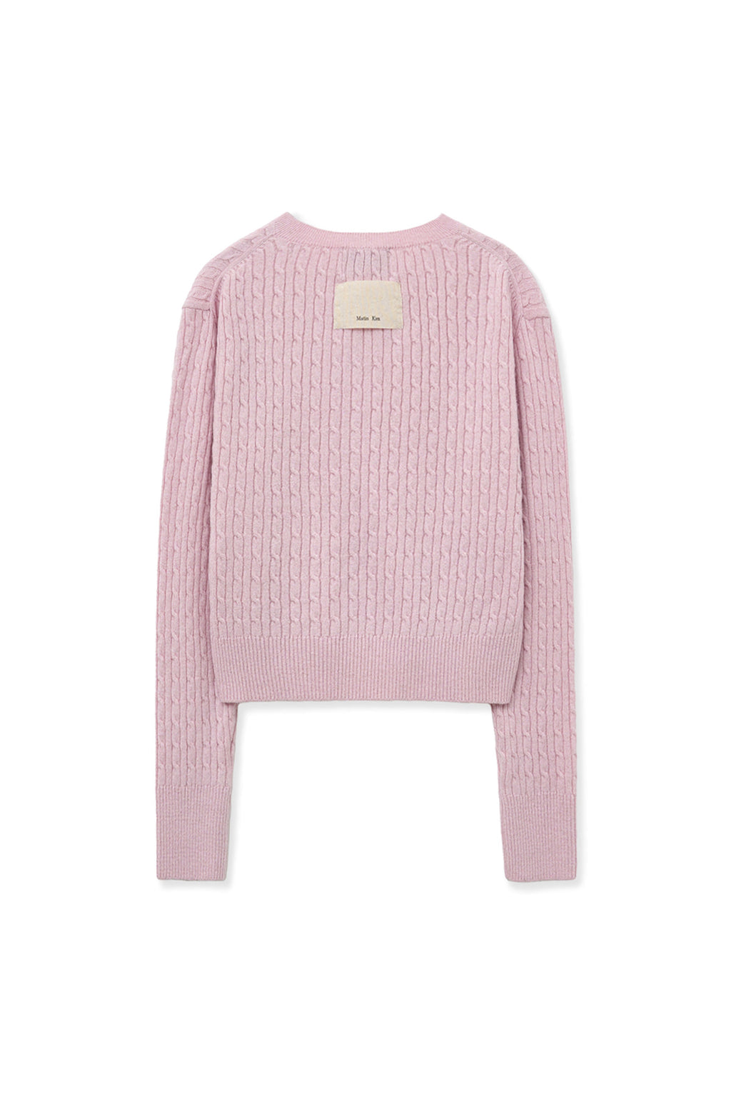 Matin Kim - Shiny Cable Pullover (Pink) product image 2 | TRAB K-Fashion Australia