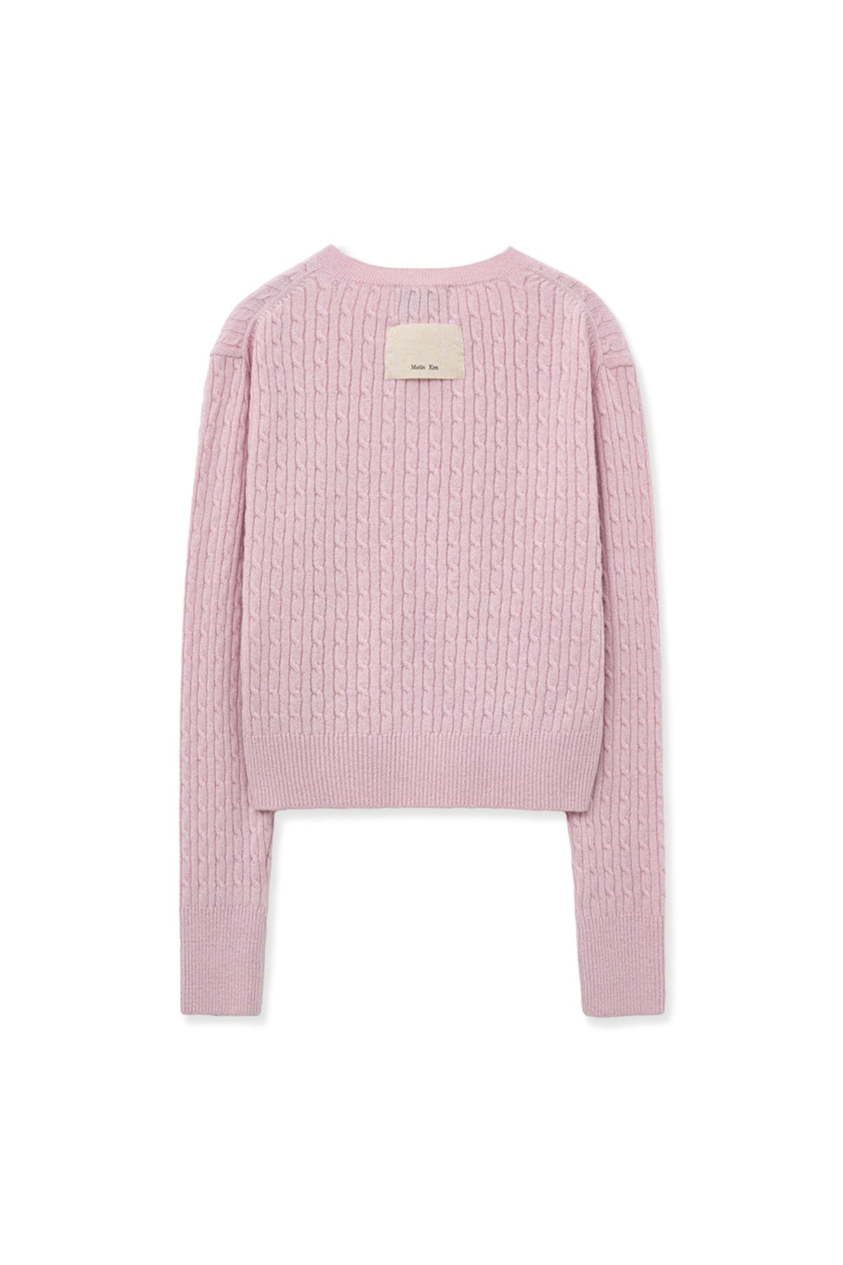 Matin Kim - Shiny Cable Pullover (Pink) product image 2 | TRAB K-Fashion Australia