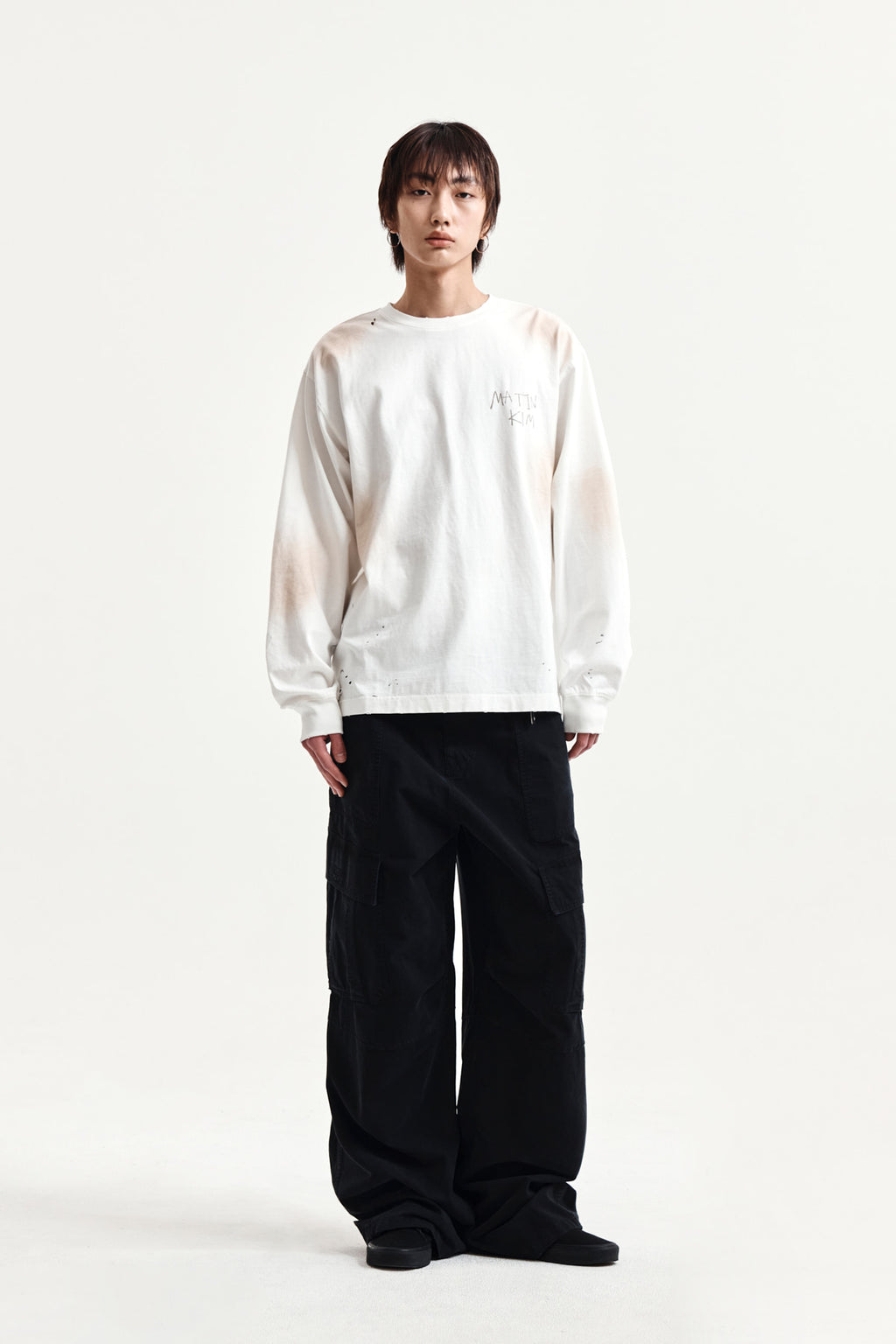 Matin Kim - Vintage Washed Logo Top (Ivory) product image 13 | TRAB K-Fashion Australia
