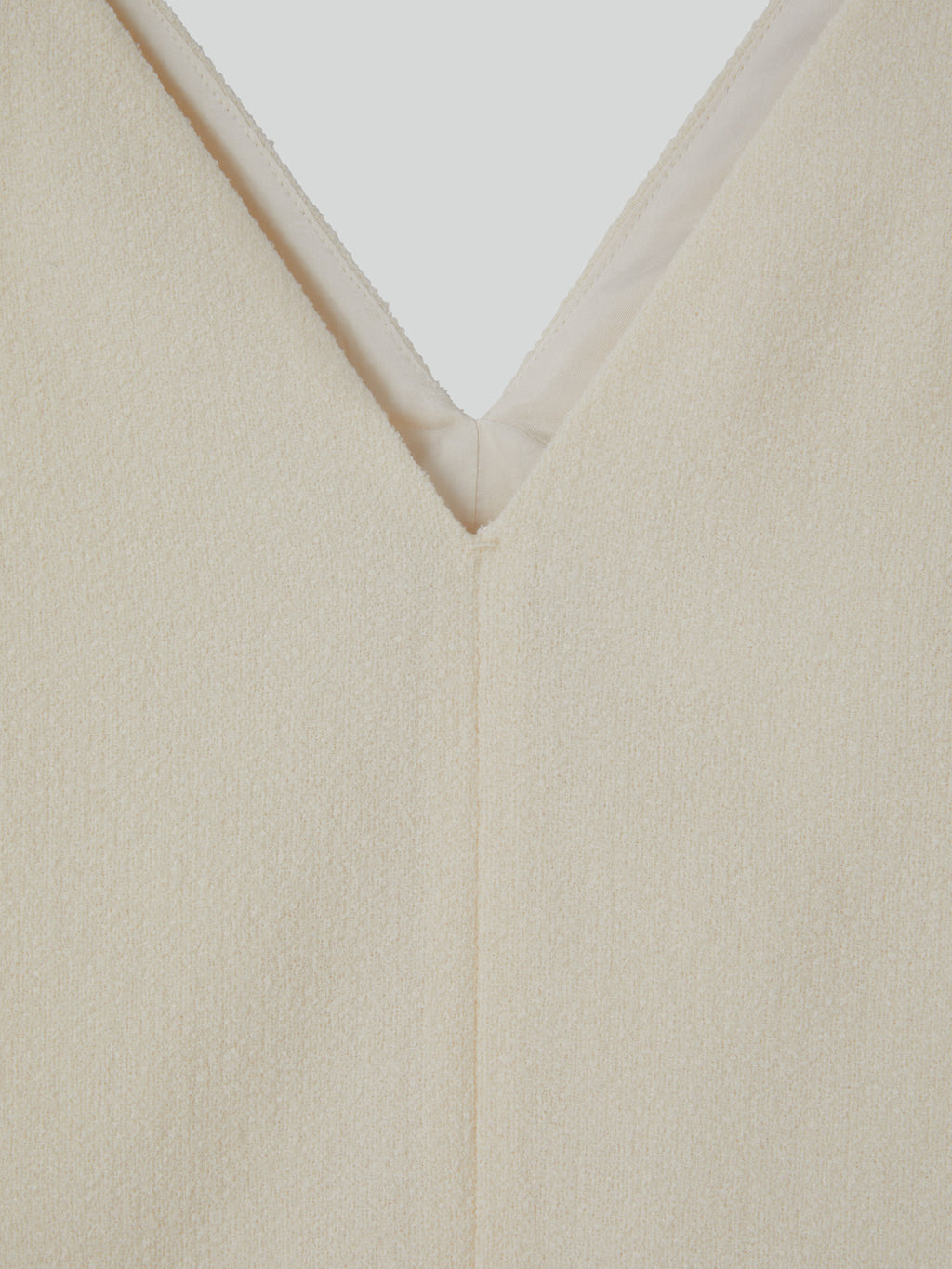 Recto - Wool Tweed V-Neck Top (Ivory) product image 14 | TRAB K-Fashion Australia