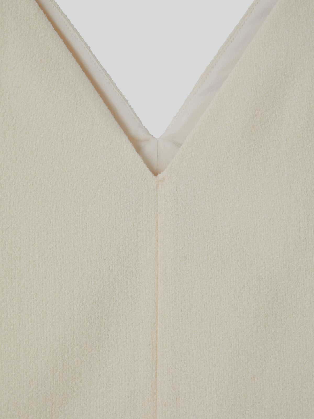 Recto - Wool Tweed V-Neck Top (Ivory) product image 14 | TRAB K-Fashion Australia