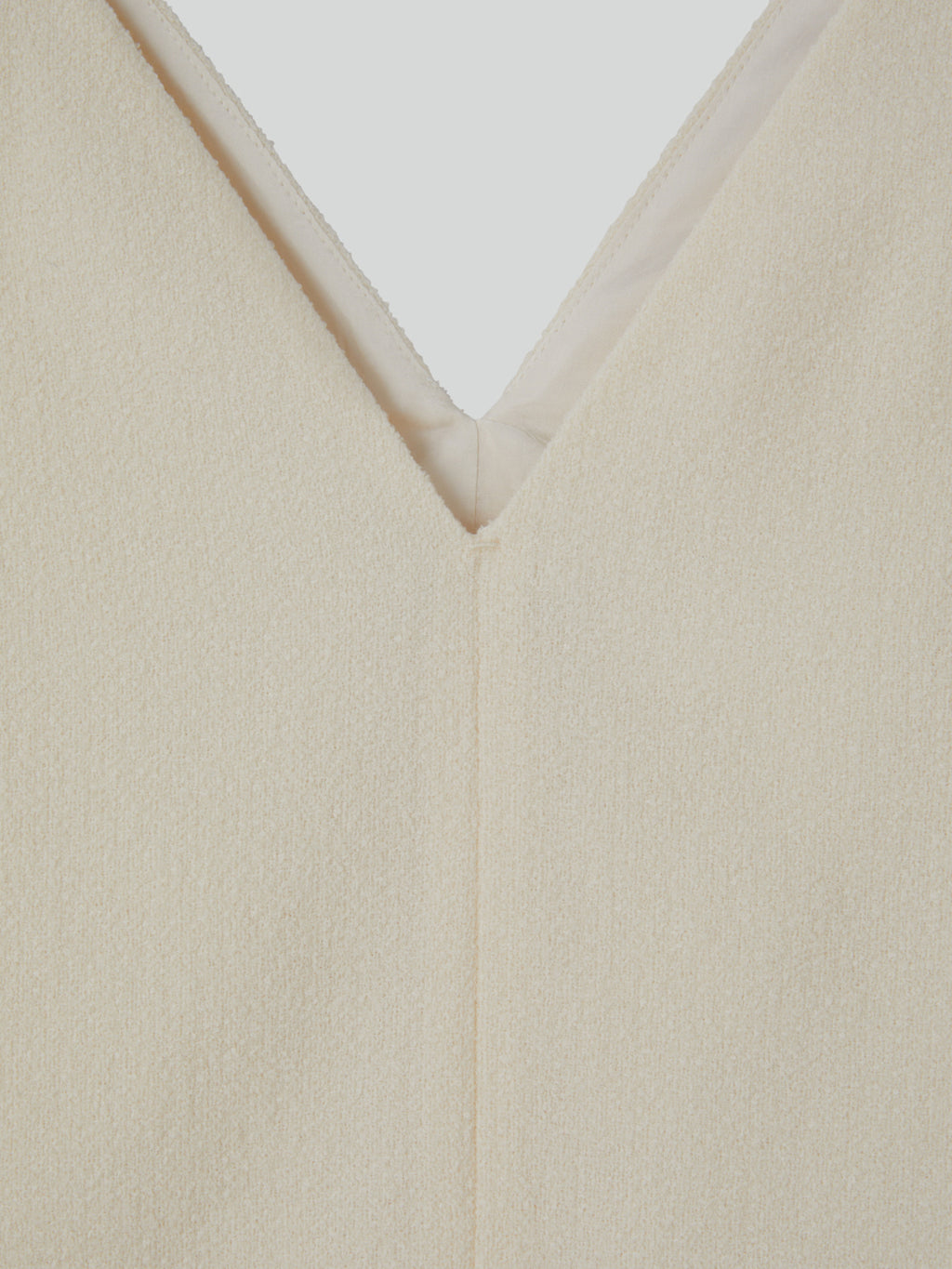 Recto - Wool Tweed V-Neck Top (Ivory) product image 14 | TRAB K-Fashion Australia